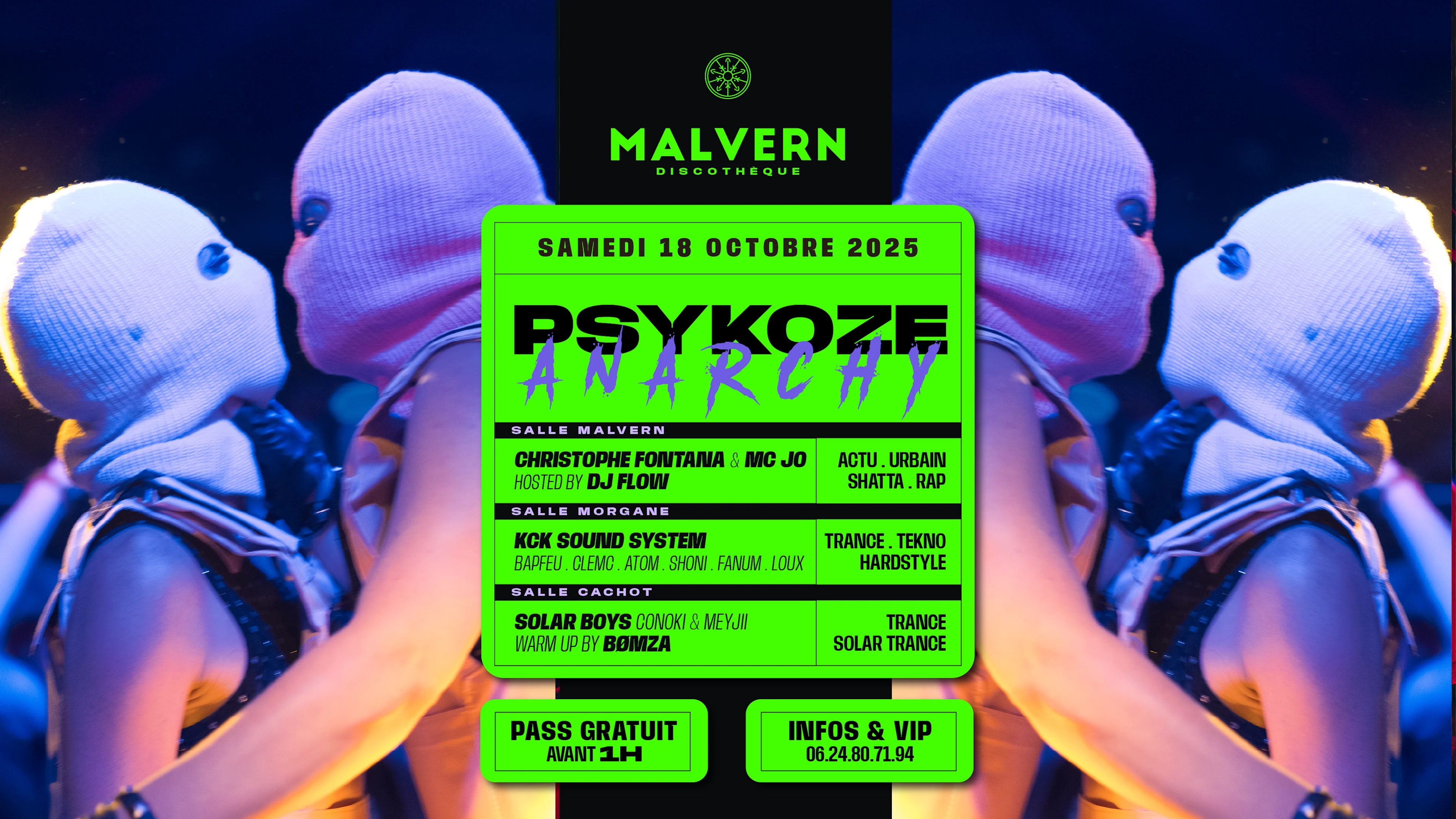 Psykoze + Kck + Solar Boyz (Pass Avant 1h)