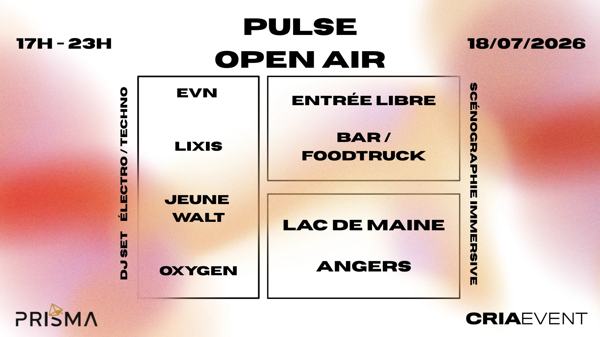 Pulse Open Air W/ Evn / Lixis / Oxygen / Jeune Walt