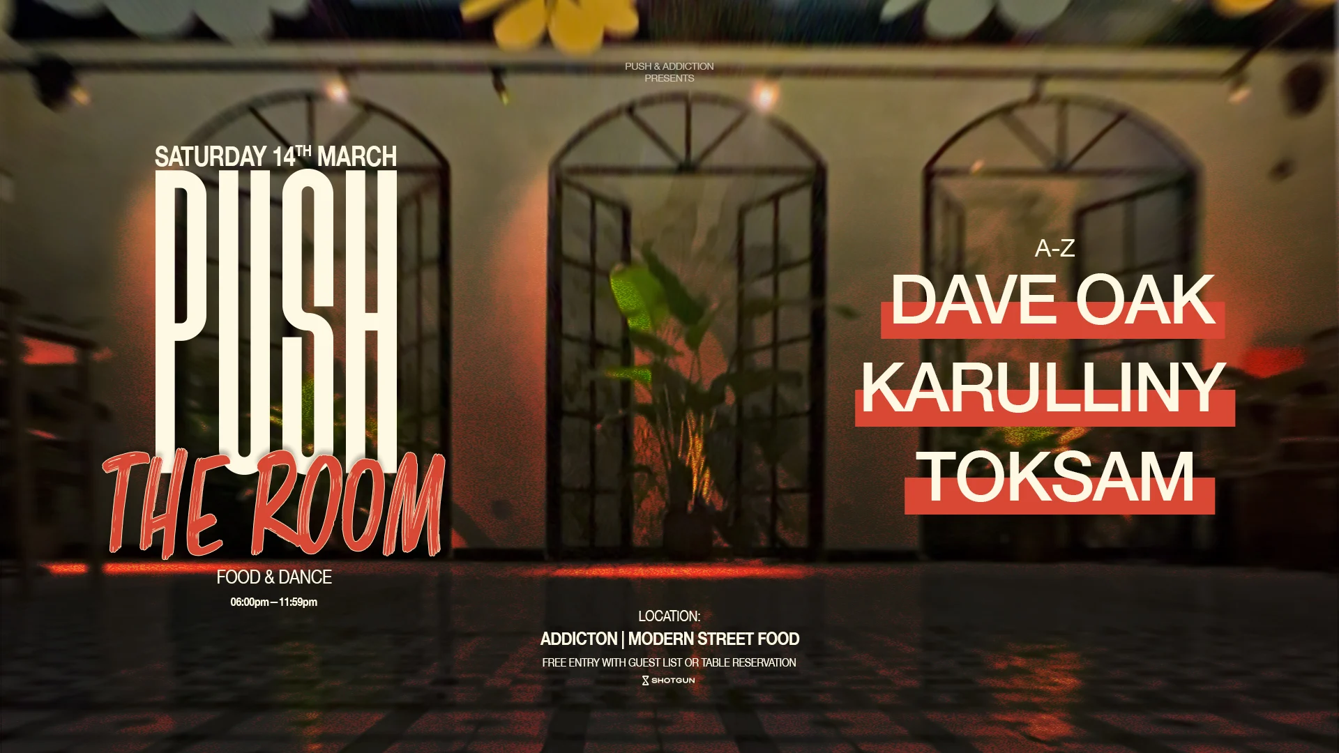 Push X Addiction: The Room (Free Entry)