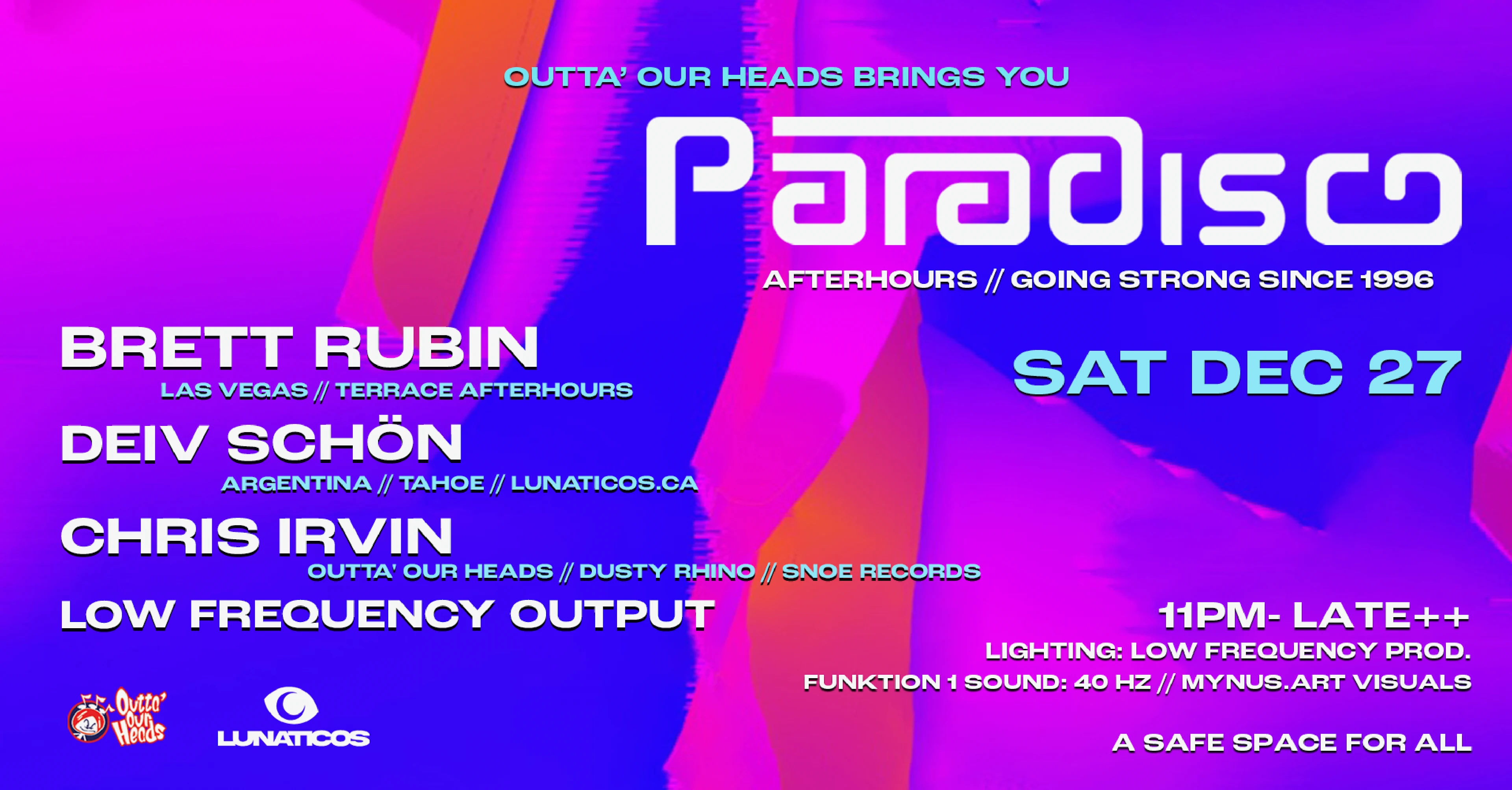 Paradisco W/ Brett Rubin, Deiv Schön