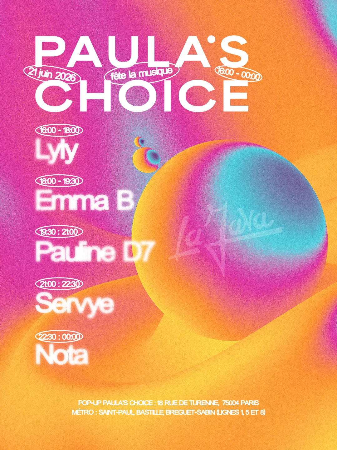 Paula's Choice X La Java : Emma B, Nota, Pauline D7 & More