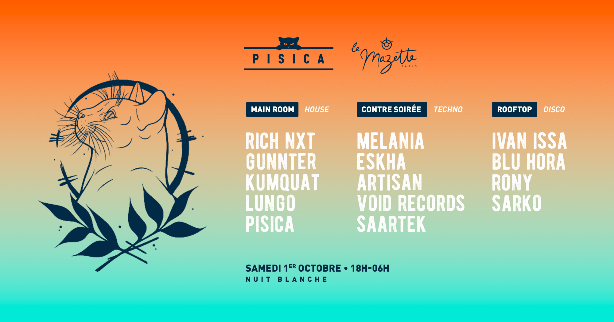 Pisica X Mazette : Nuit Blanche 2022