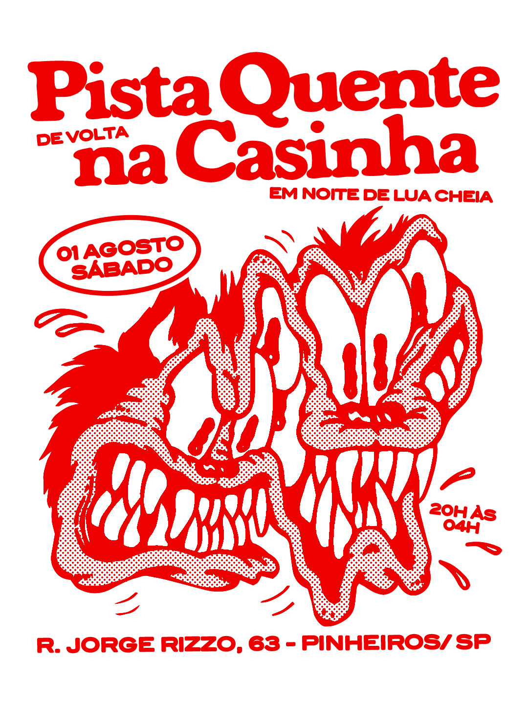 Pista Quente Na Casinha Em Noite De Lua Cheia