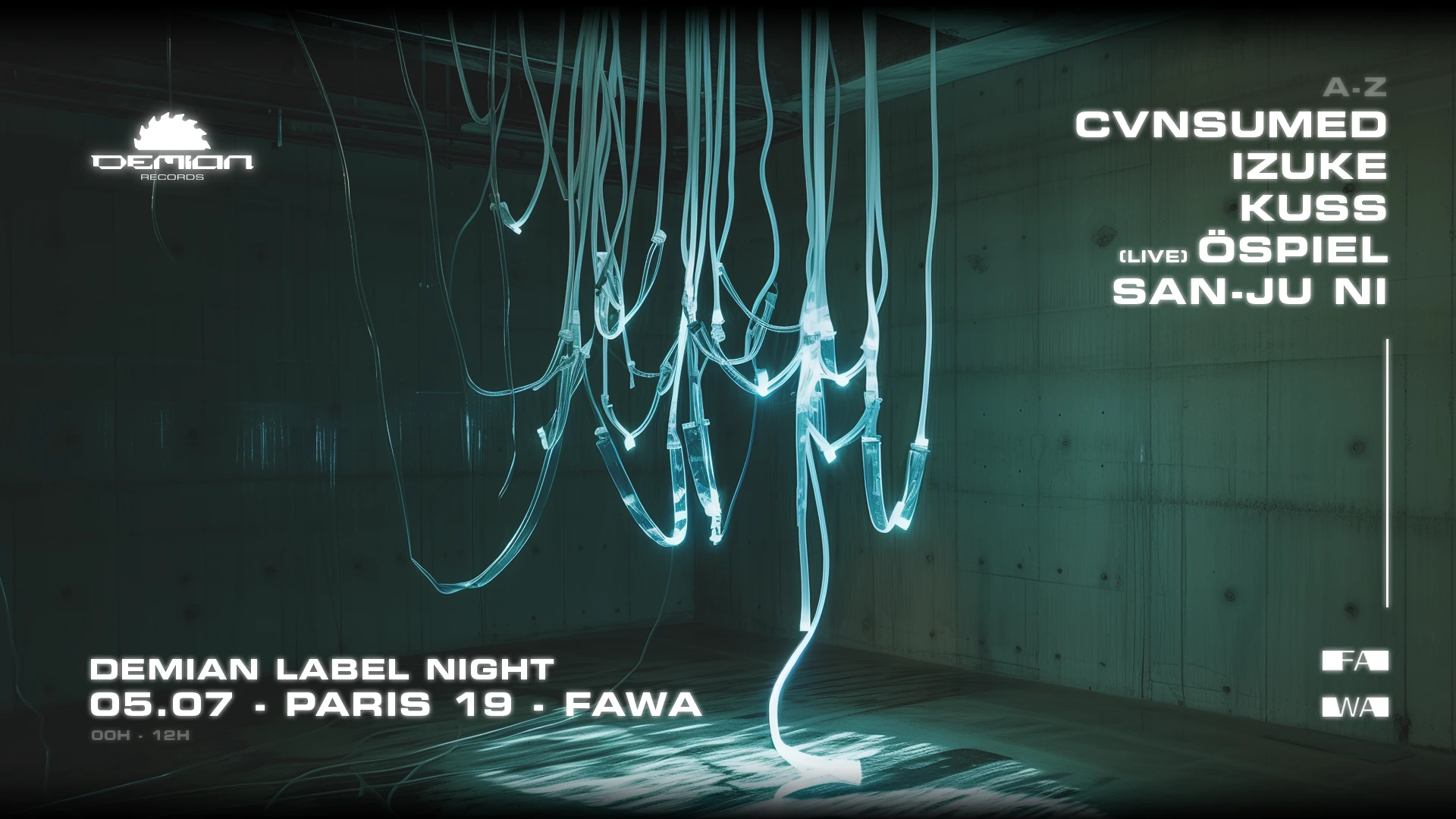 Demian Night : Kuss, Öspiel, Cvnsumed, San-Ju Ni & Izuke