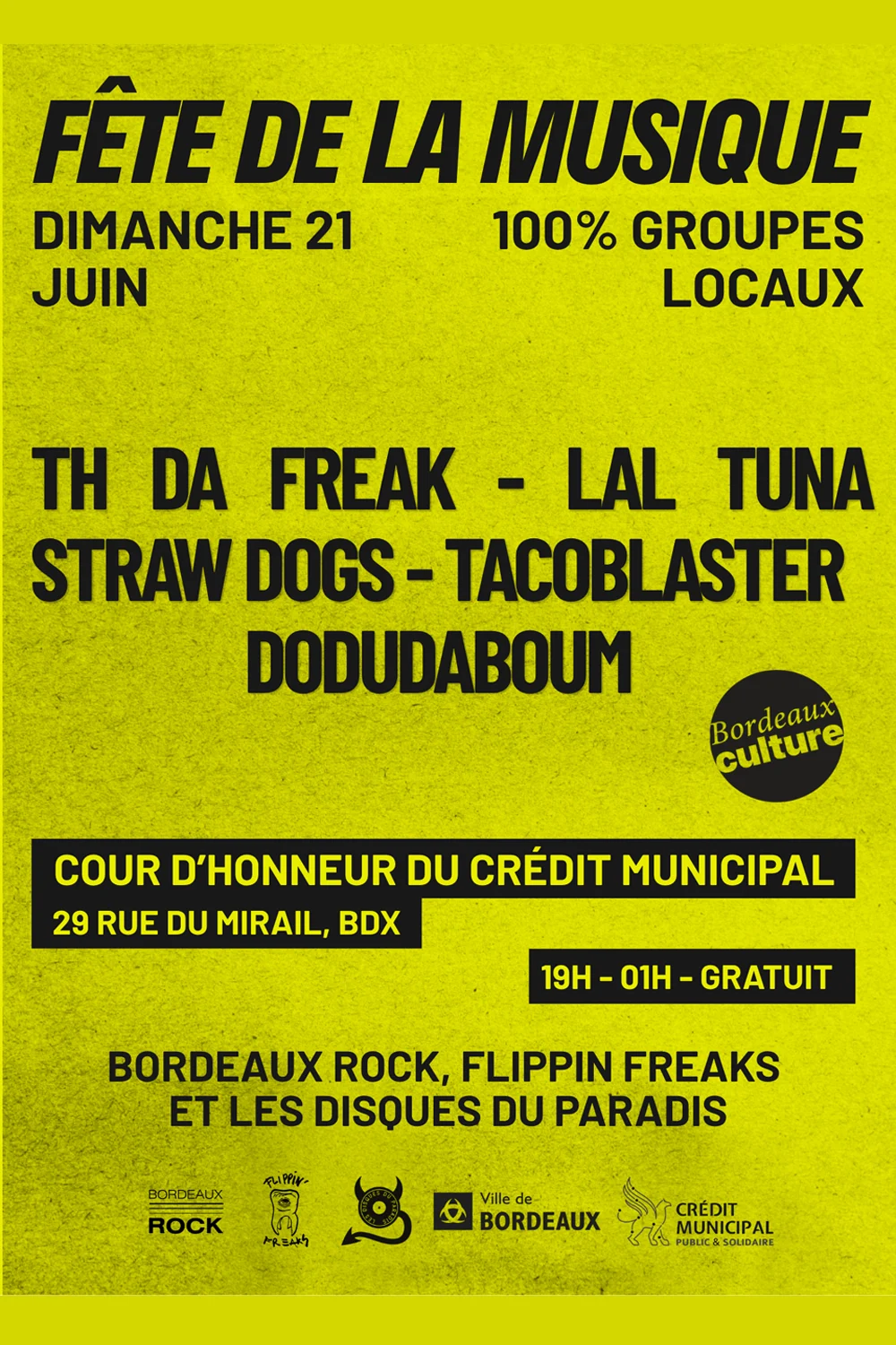 Fête De La Musique 2026 - Bordeaux Rock