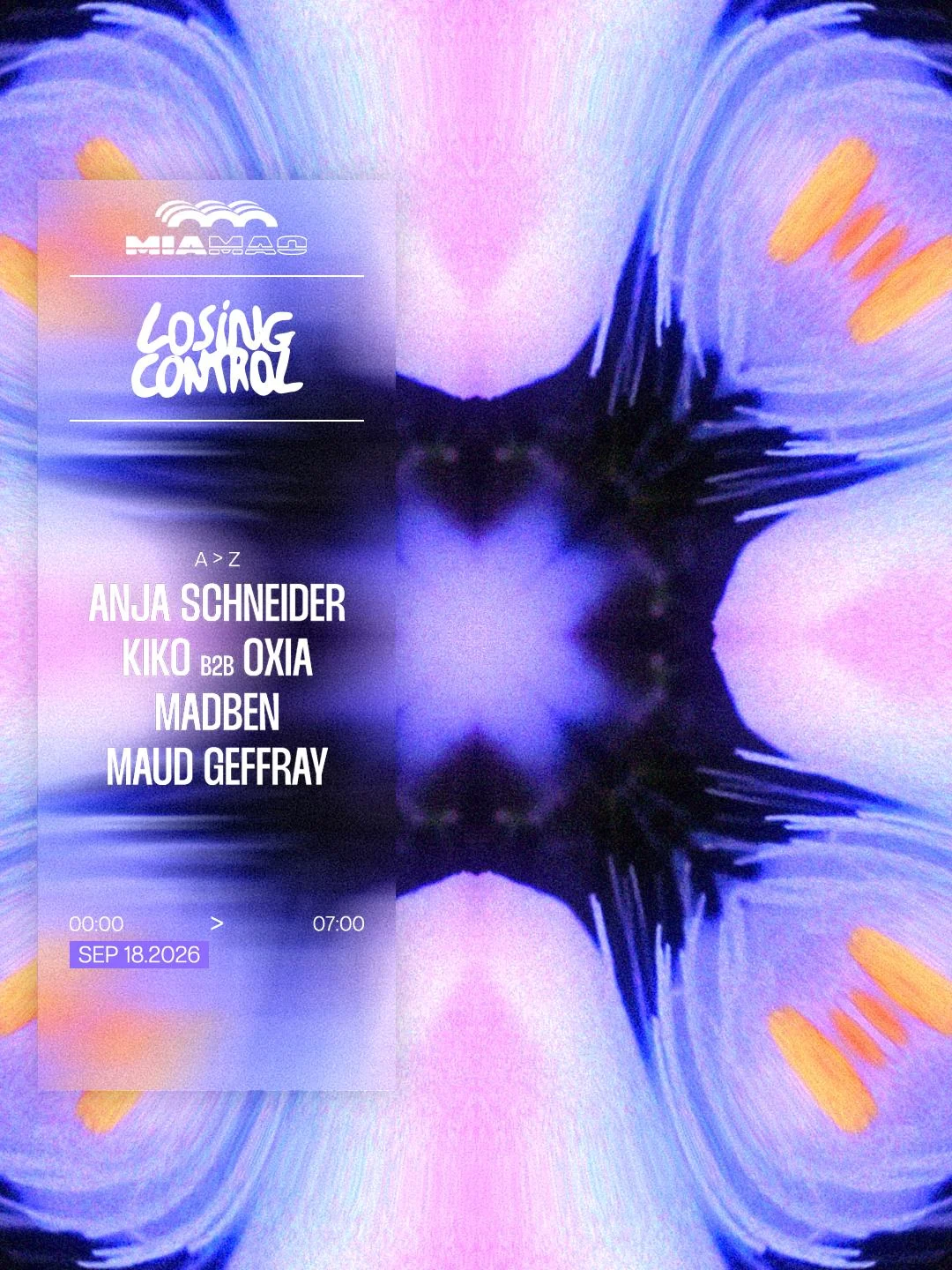 Losing Control : Anja Schneider, Maud Geffray, Kiko B2b Oxia
