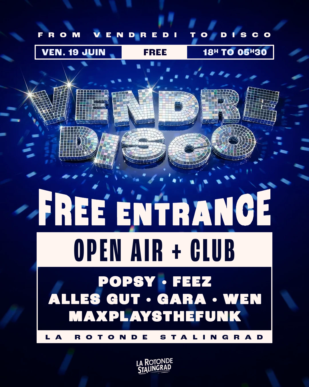 Vendredisco · Free Open Air & Night