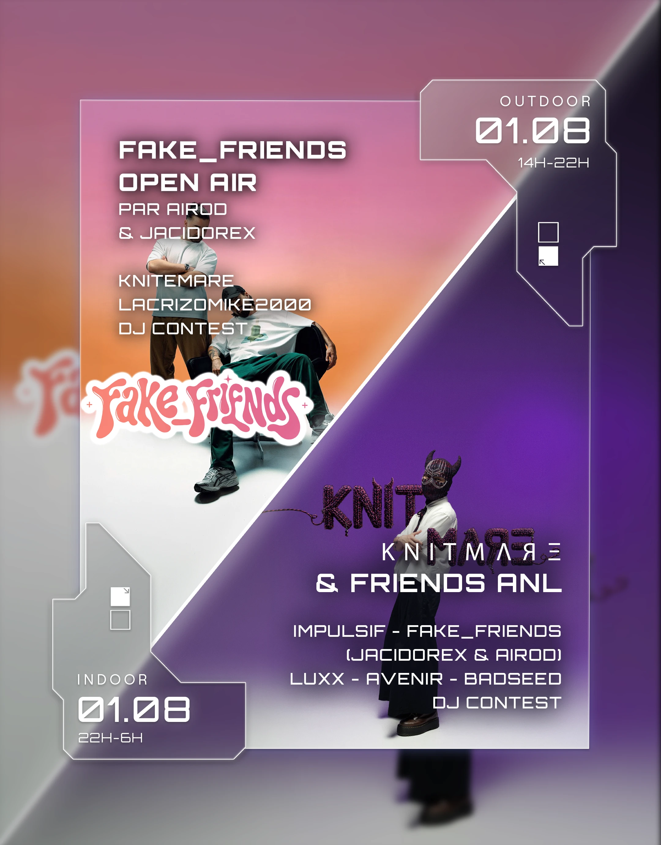 Kodz Open Air: Fake_Friends (Jacidorex-Airod) & Anl Knitmare