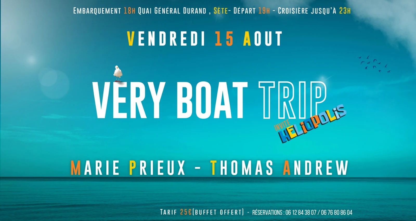 Very Boat Trip Invite Héliopolis - Boat Party