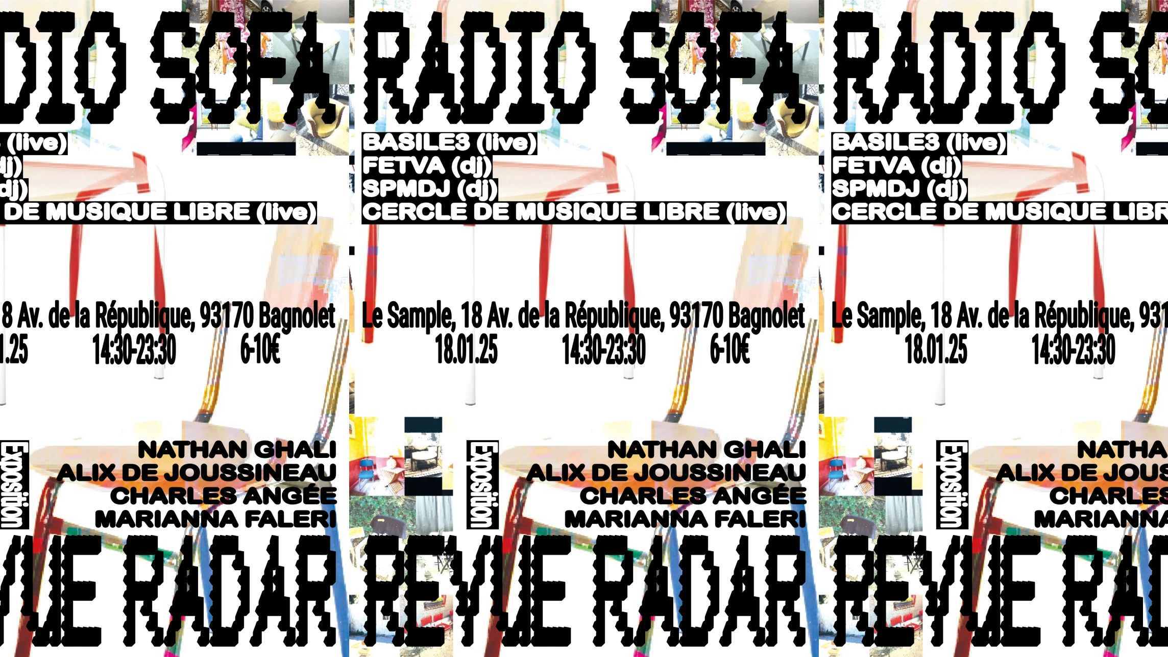 Radio Sofa & Revue Radar @ Sample : Basile3, Fetva, Spmdj...