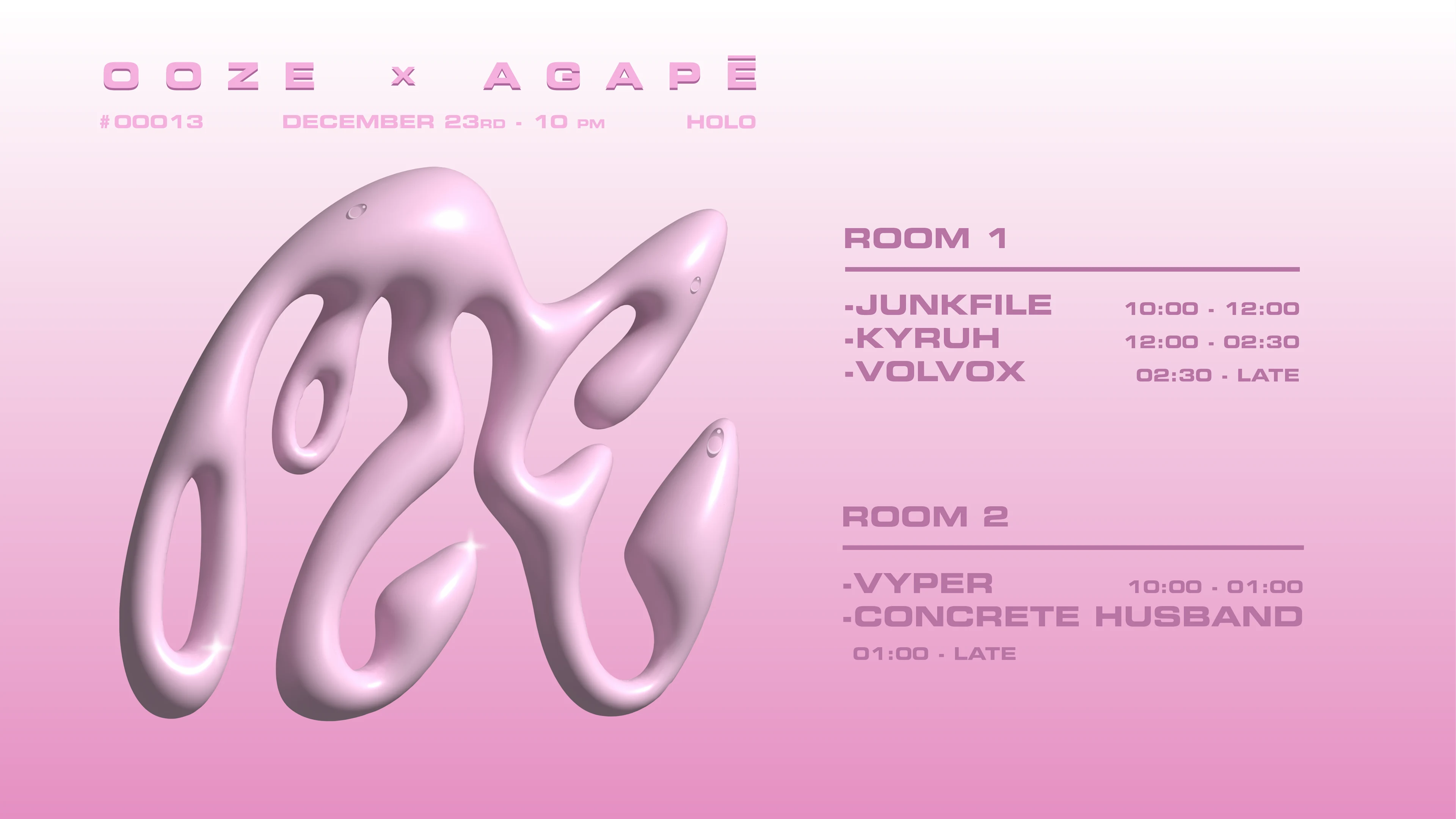 Ooze X Agape W/ Volvox, Kyruh, Junkfile + More