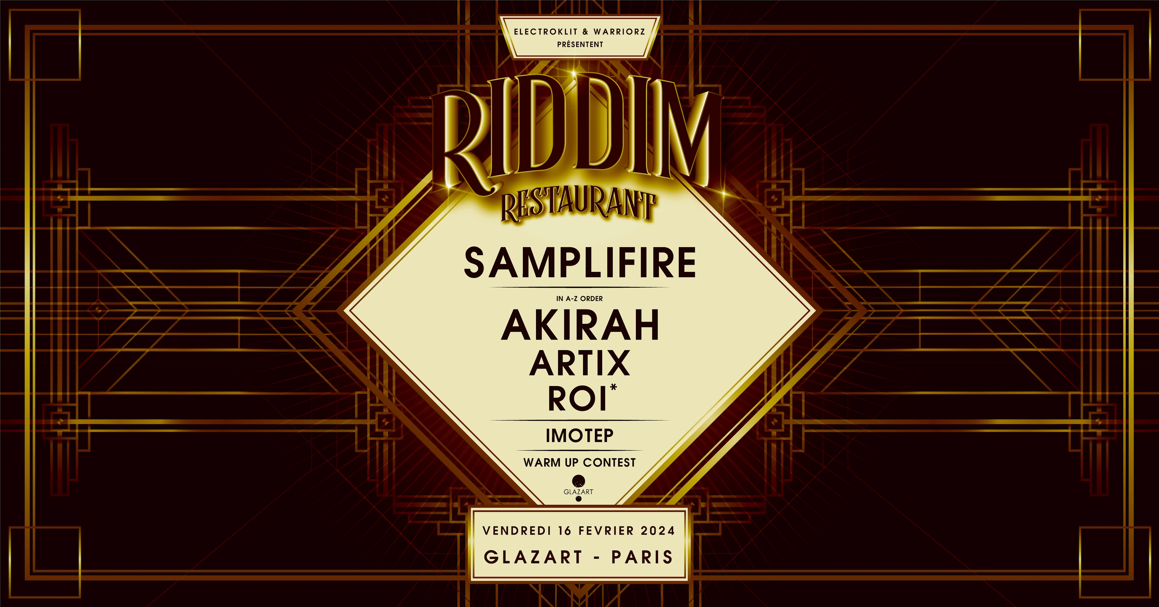 Riddim Restaurant X Glazart : Samplifire, Akirah &More