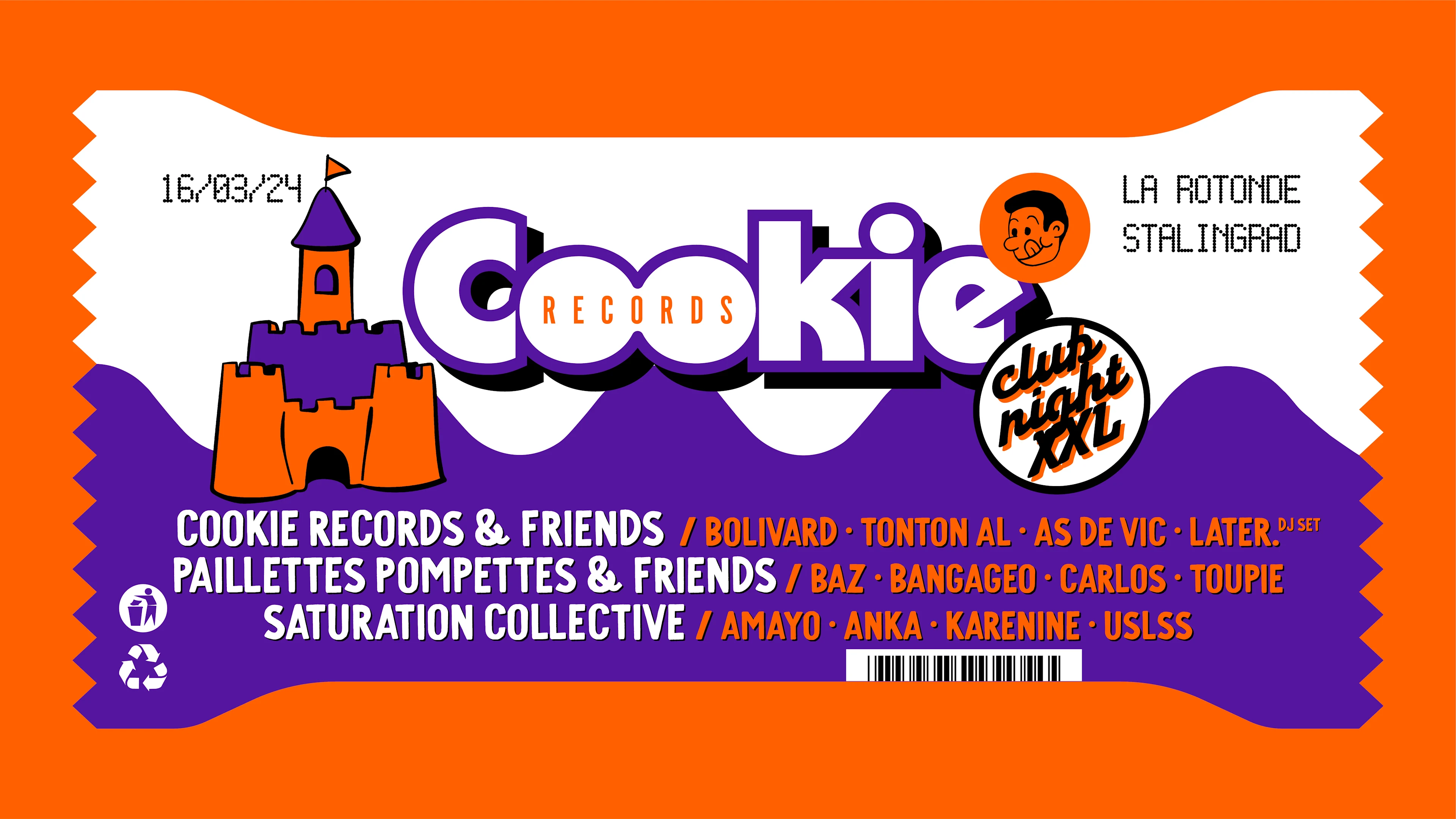 Places Dispo À L’Entrée - Cookie Records Club Night