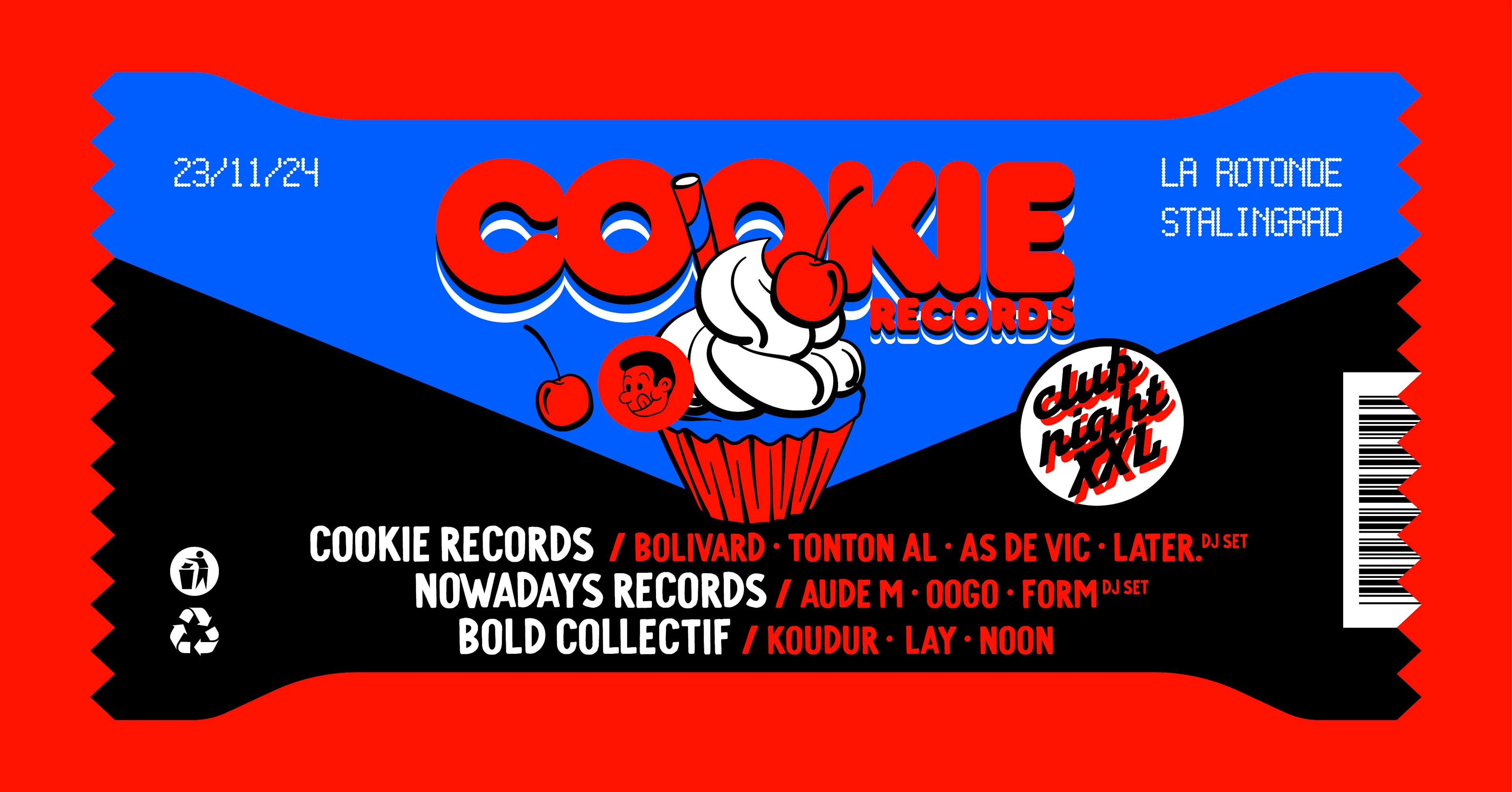 [Places Dispo À L’Entrée] Cookie Records Club Night Xxl