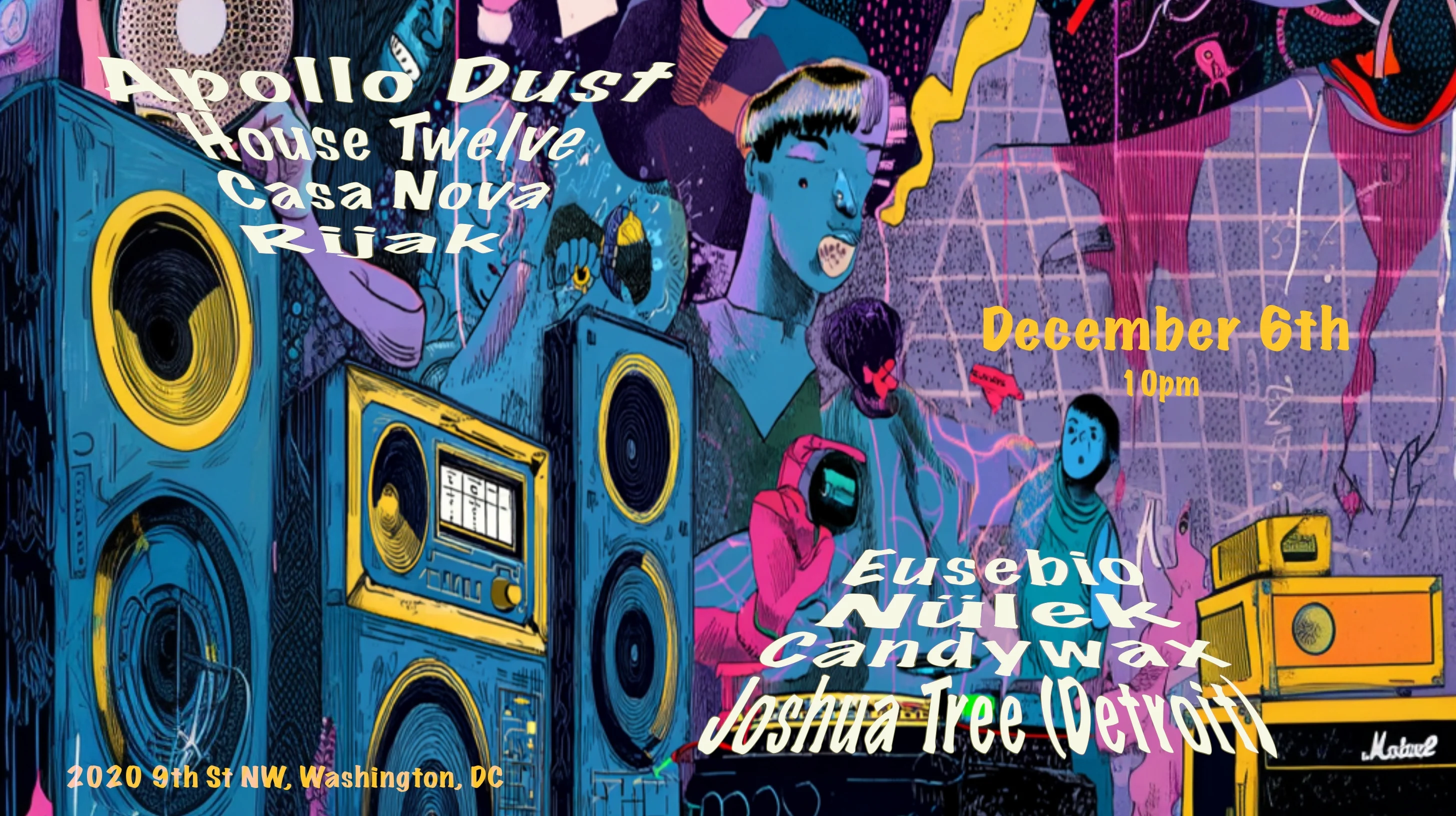 2 Floors : House/Techno.  8 Djs