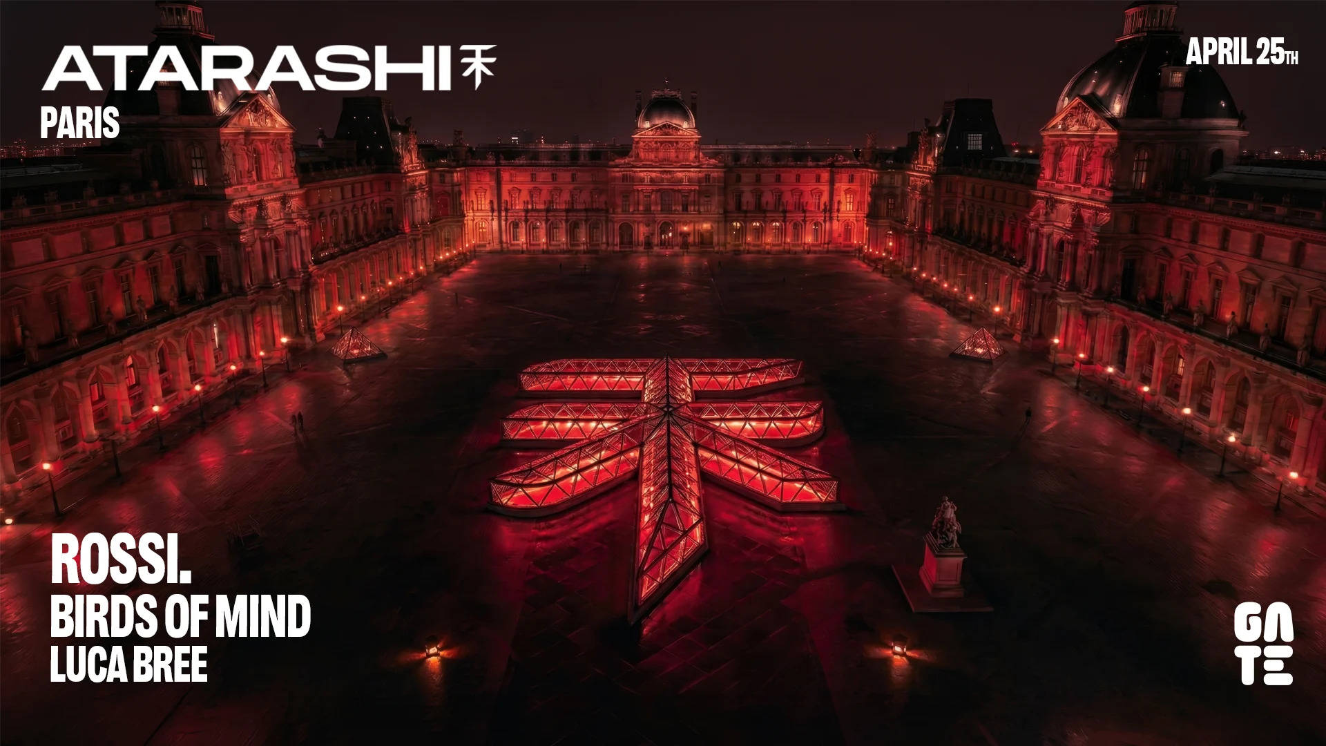 Atarashi: Rossi. Birds Of Mind, Luca Bree At Gate Club Paris