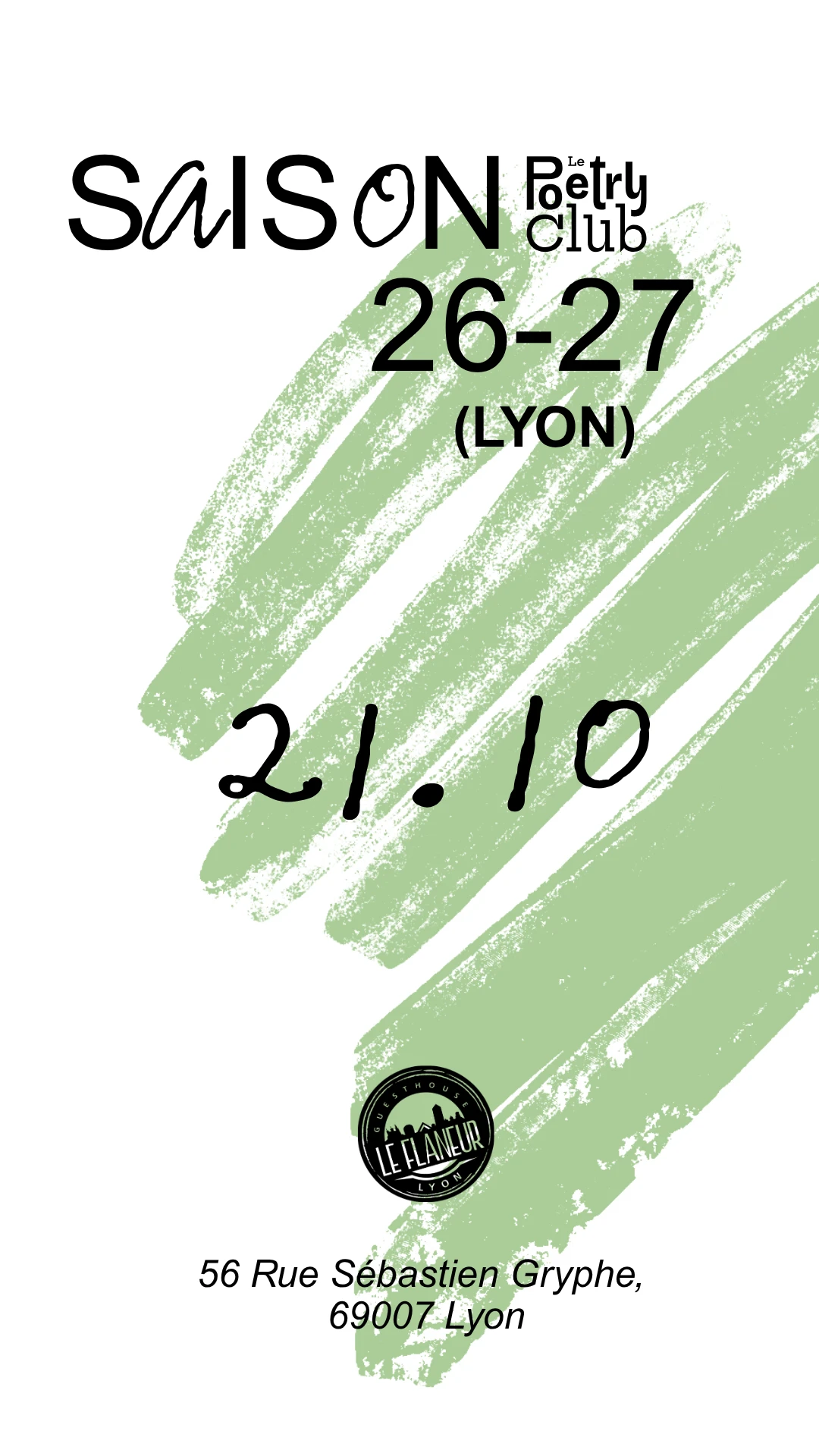 Le Poetry Club Lyon - 21/10