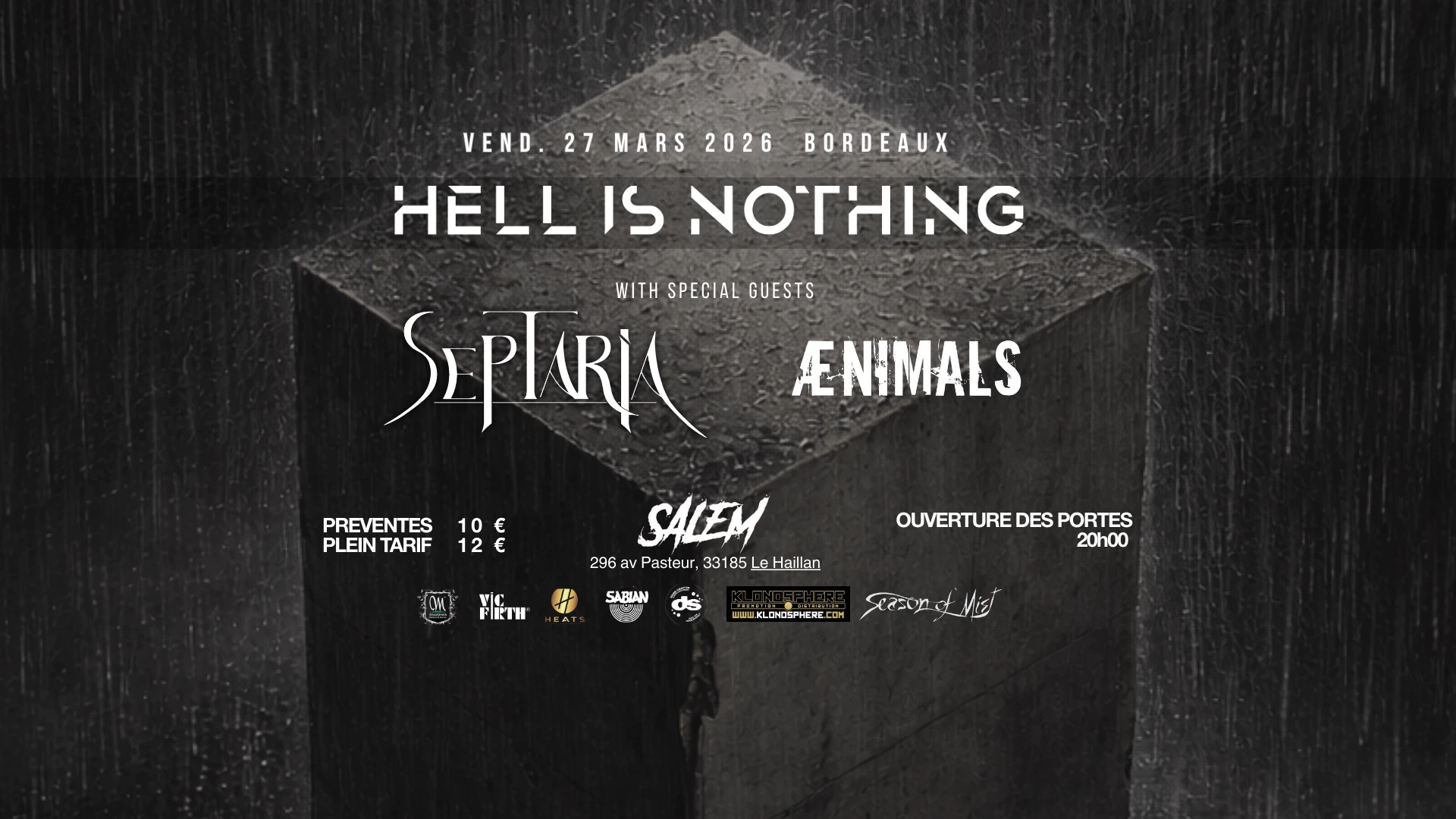 Hell Is Nothing + Septaria + Aenimals @Lesalem
