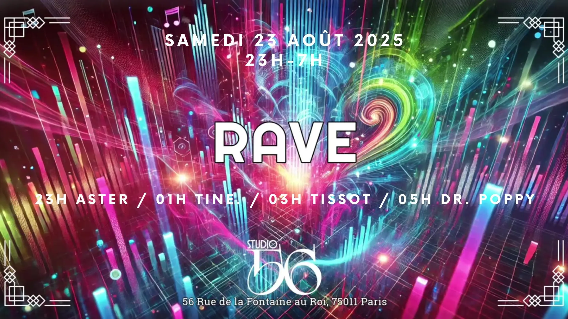 Rave W/ Aster, Tinebiche, Tissot & Dr. Poppy