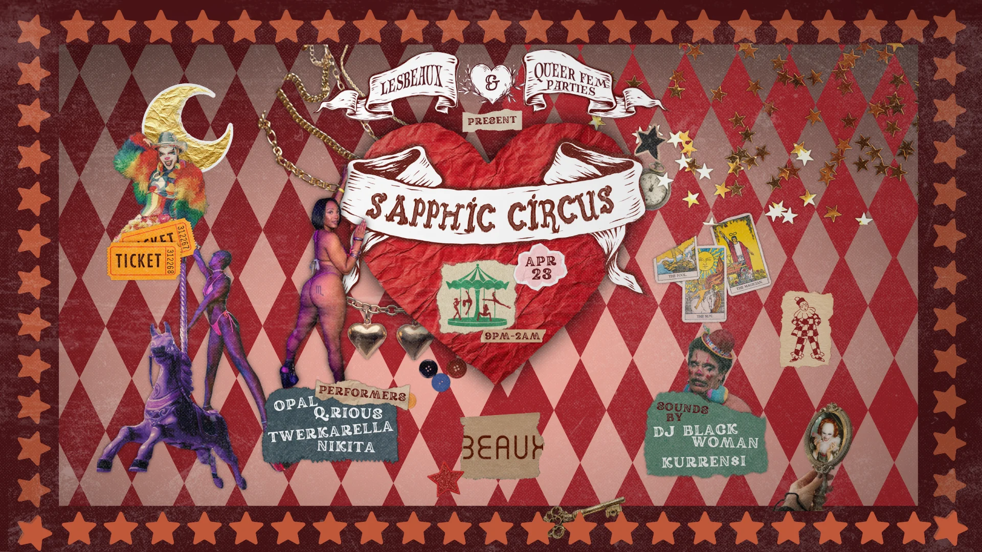 Lesbeaux: Sapphic Circus W/ Queer Fem Parties!