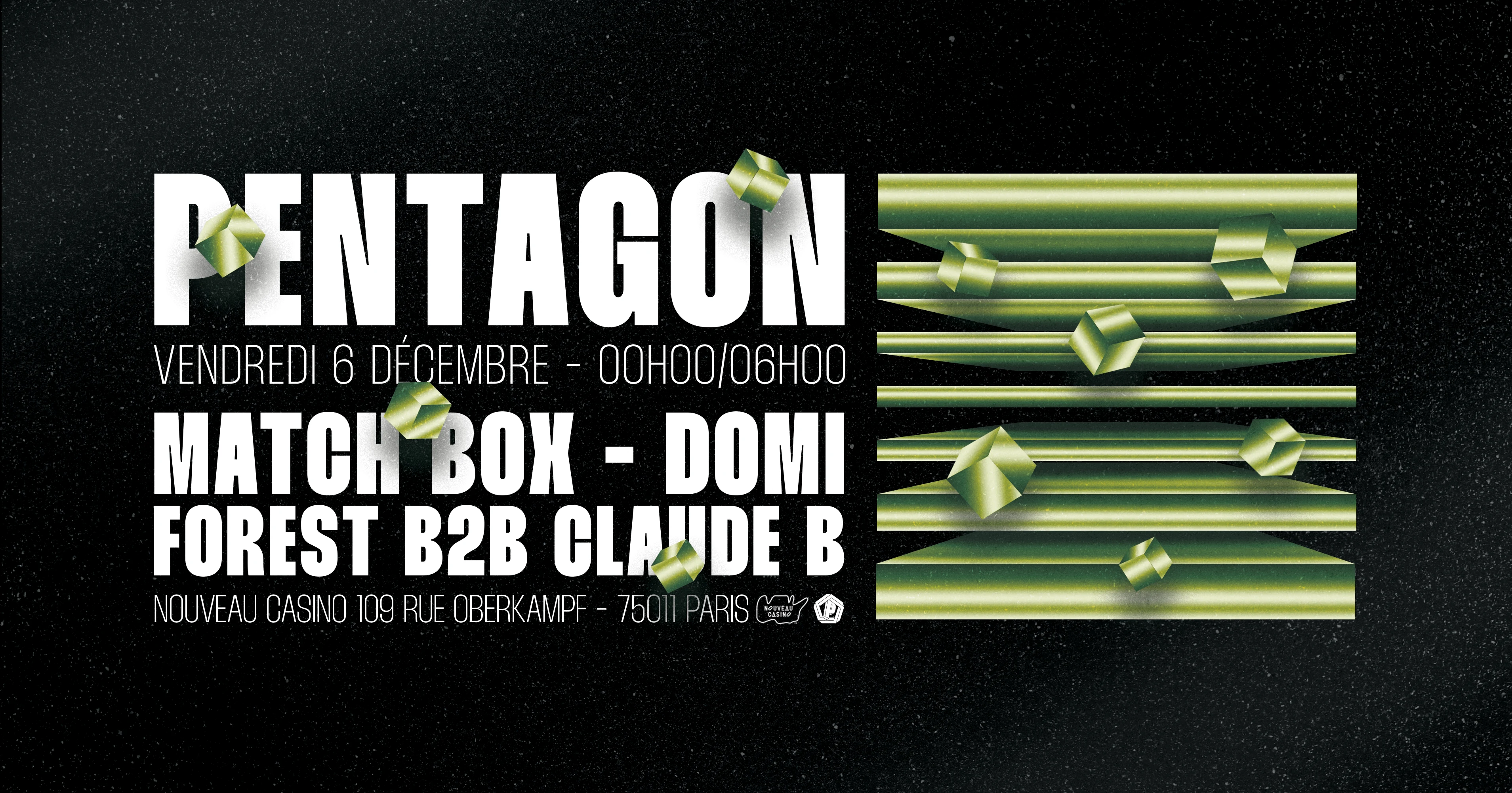 Pentagon Invite Match Box, Domi & Claude B