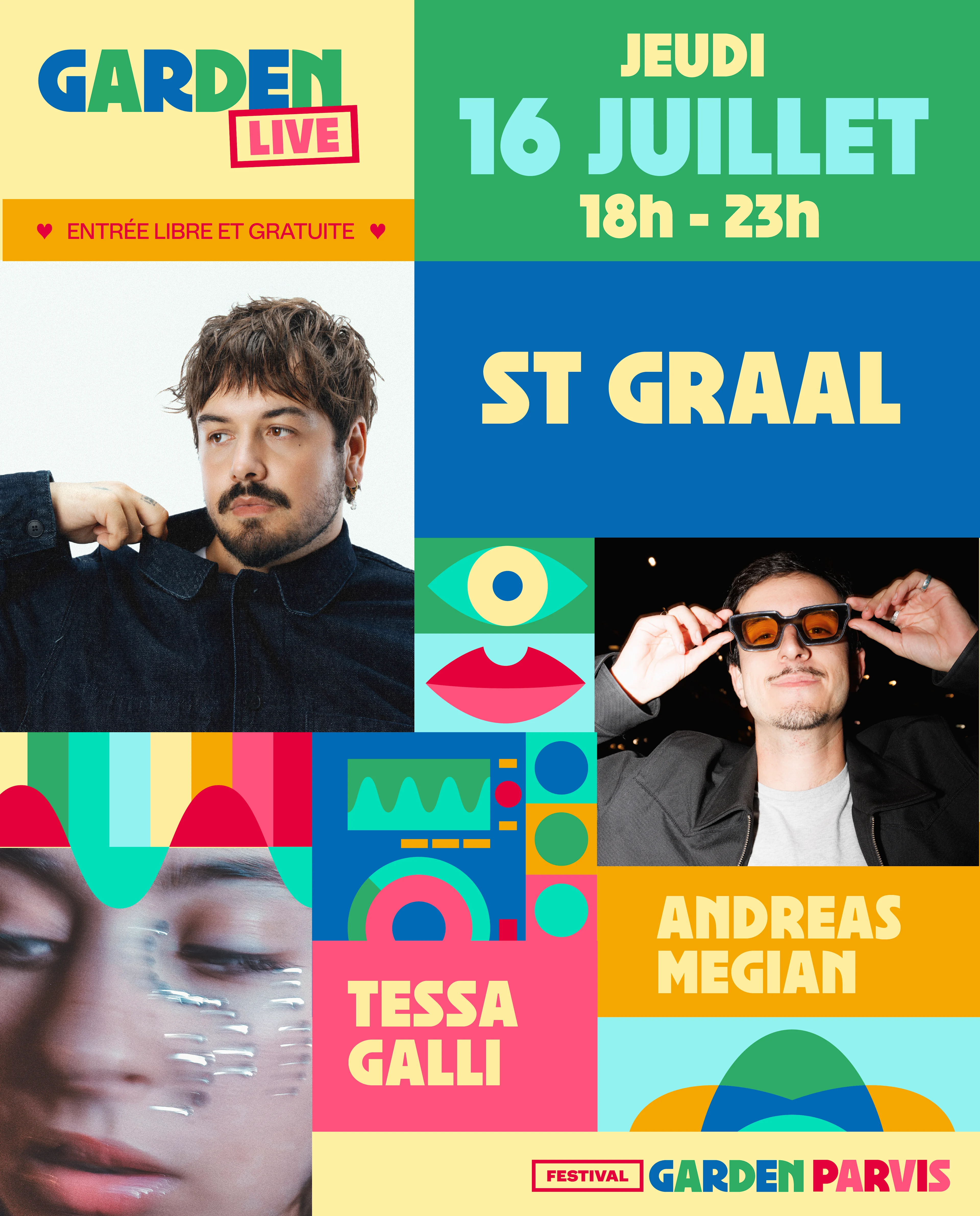 Garden Live W/ St Graal, Tessa Galli & Andreas Megian