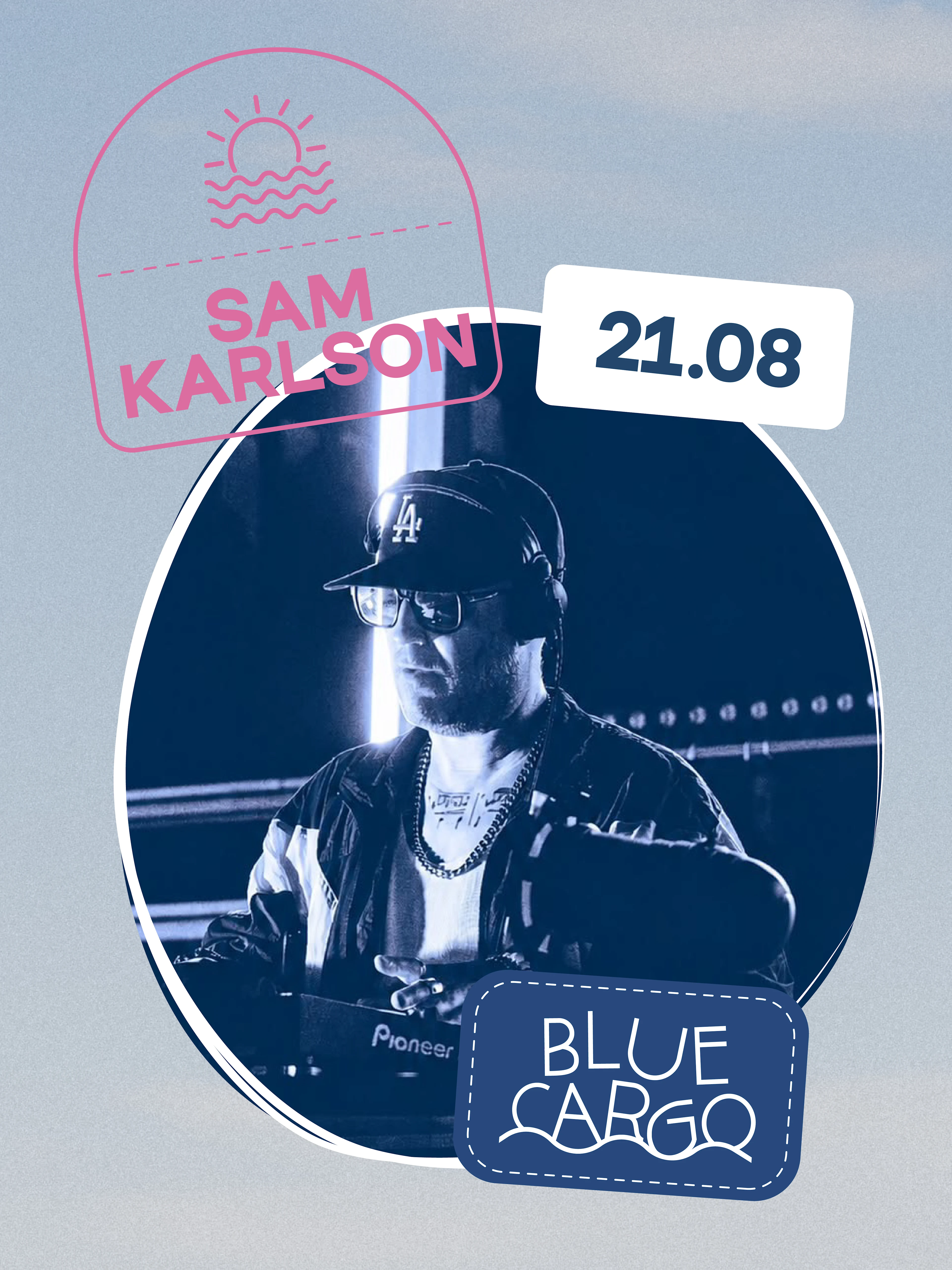 Blue Cargo Invite Sam Karlson