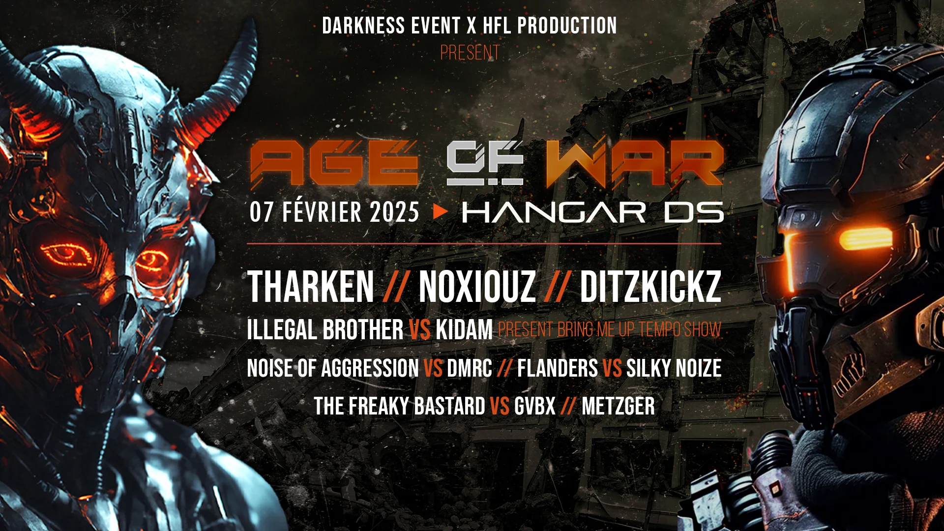 Age Of War W/ Tharken / Noxiouz / Ditzkickz / Illegal Brothe