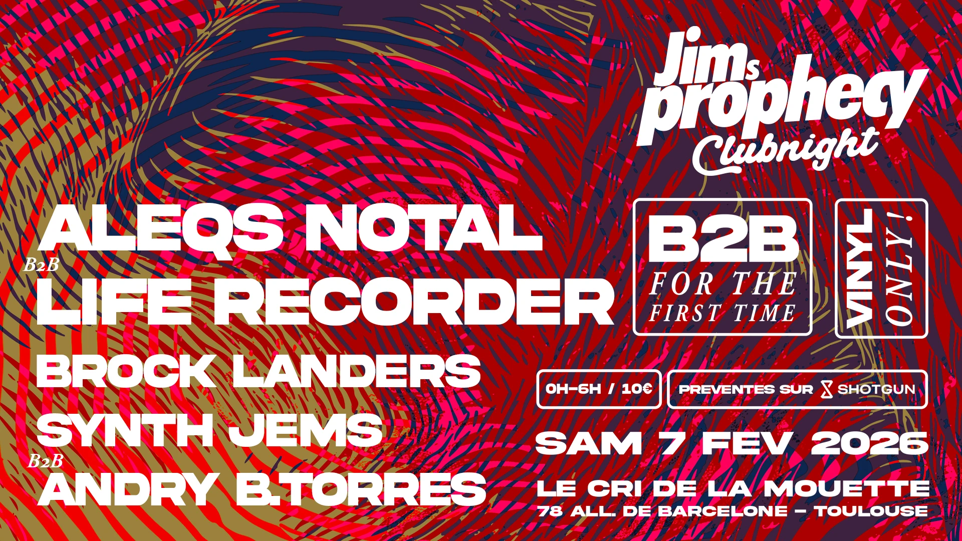 Jim's Prophecy Clubnight Pres. Aleqs Notal B2b Life Recorder