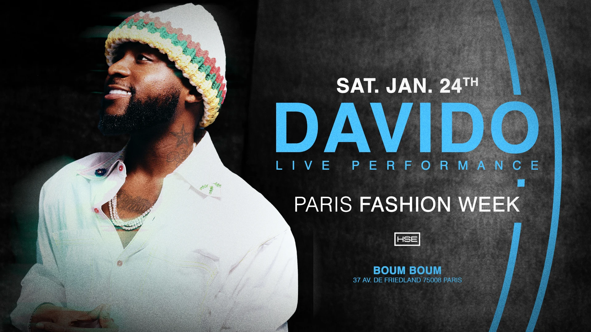 Samedi 24 Janvier - Davido Live Performance - Boum Boum