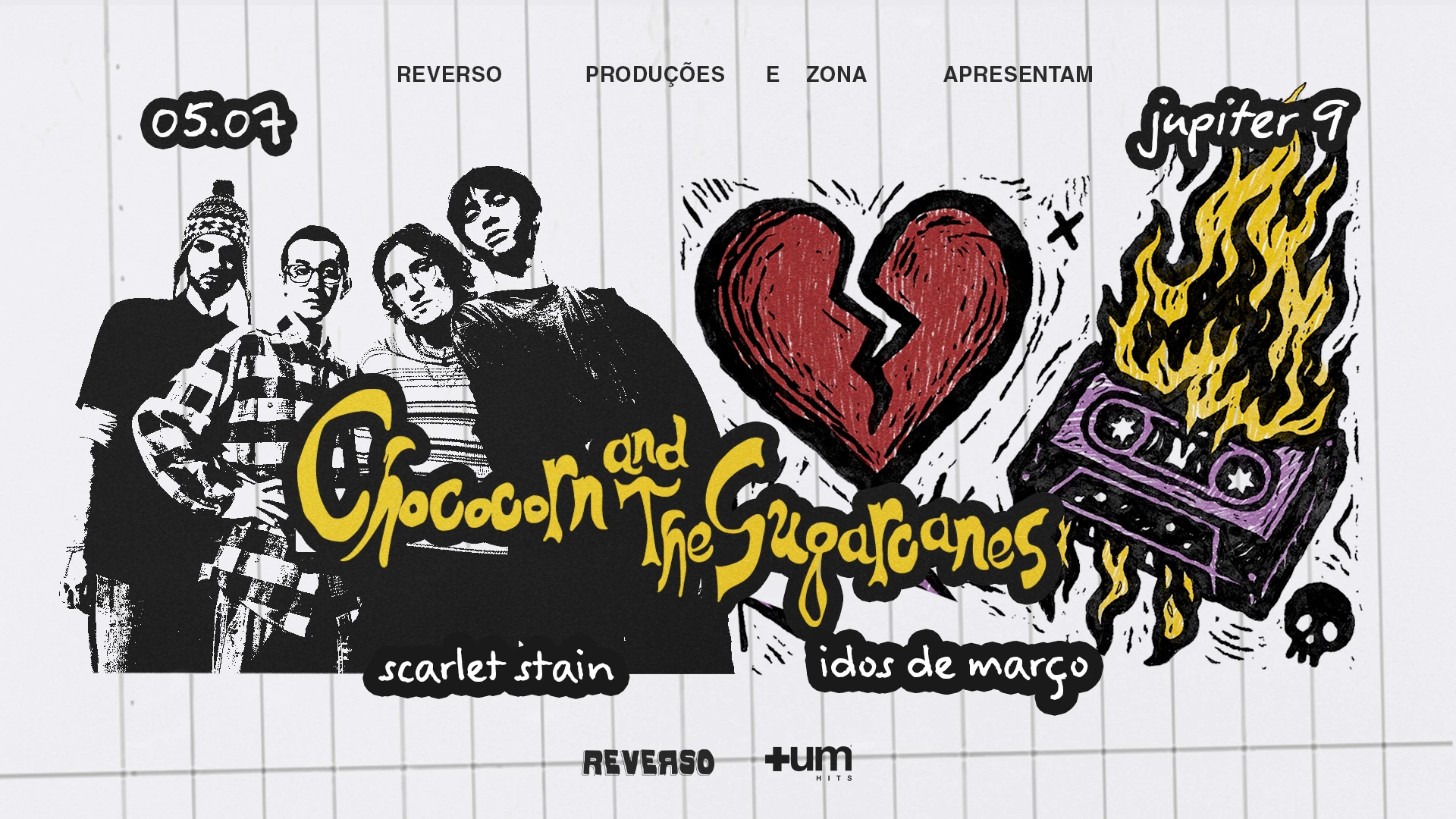 Reverso Apresenta: Chococorn, Idos De Março E Scarlet Stain