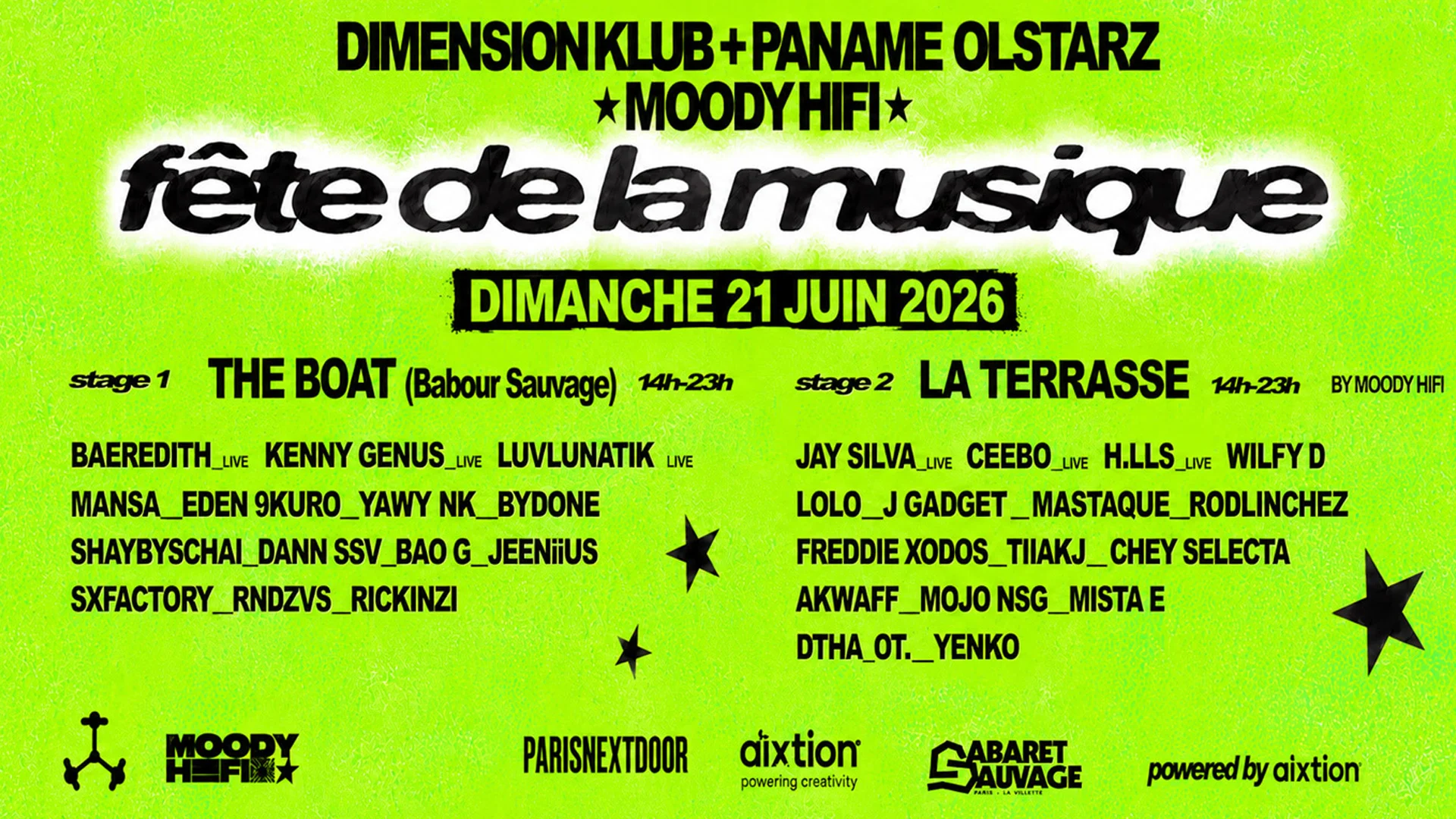 Fête De La Musique Moody Hi-Fi X Dimension X Paname Olstarz