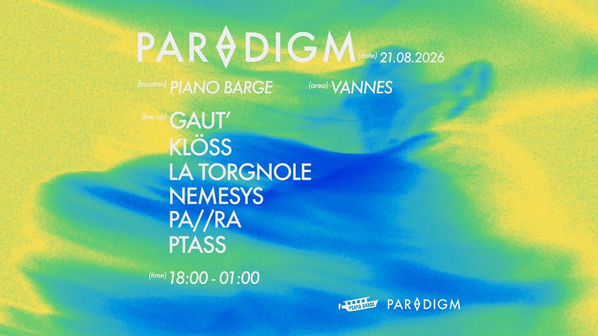 Paradigm X Piano Barge — Summer Tour 2026