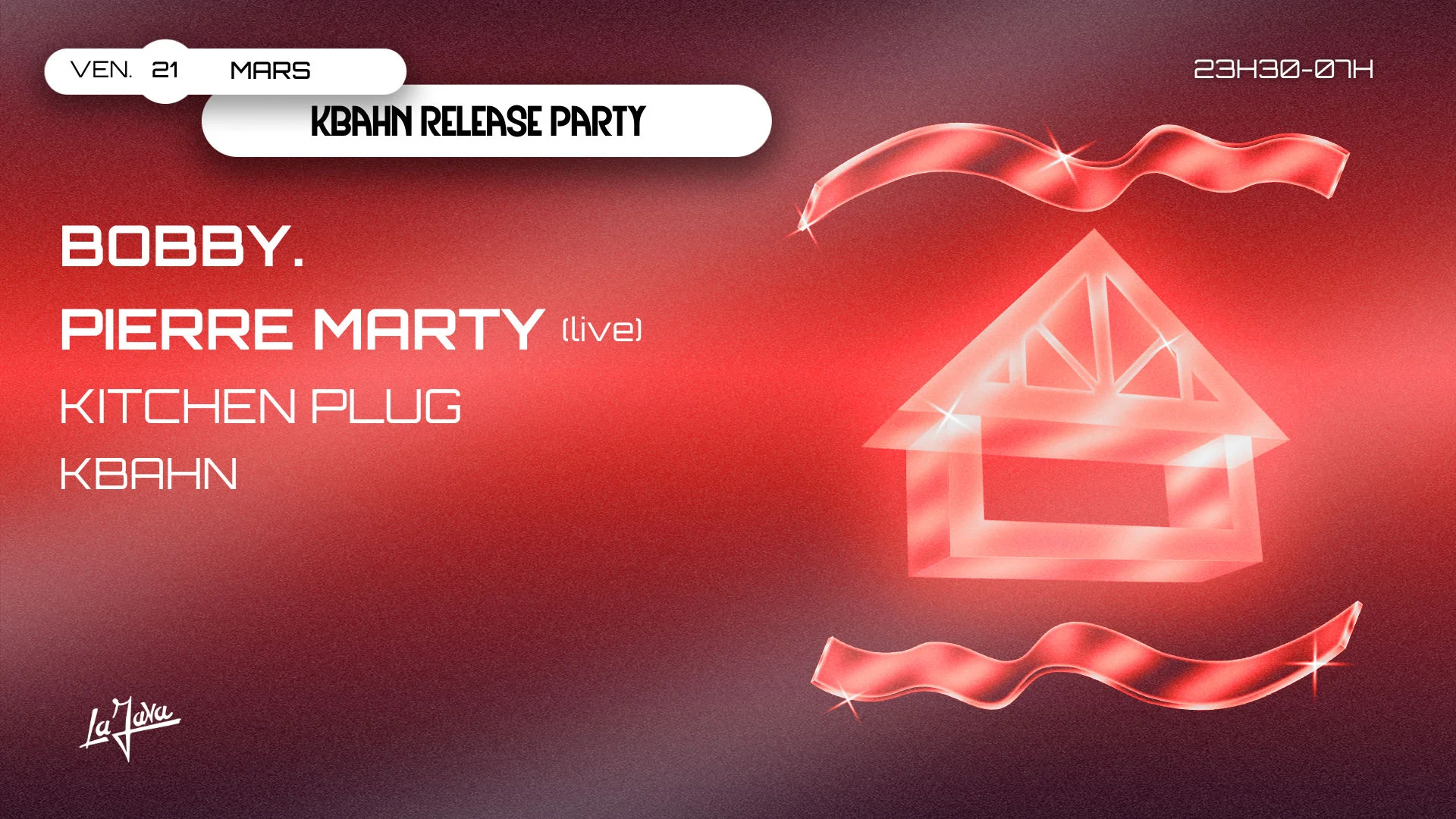 Kbahn Release Party : Bobby., Pierre Marty & Kitchen Plug