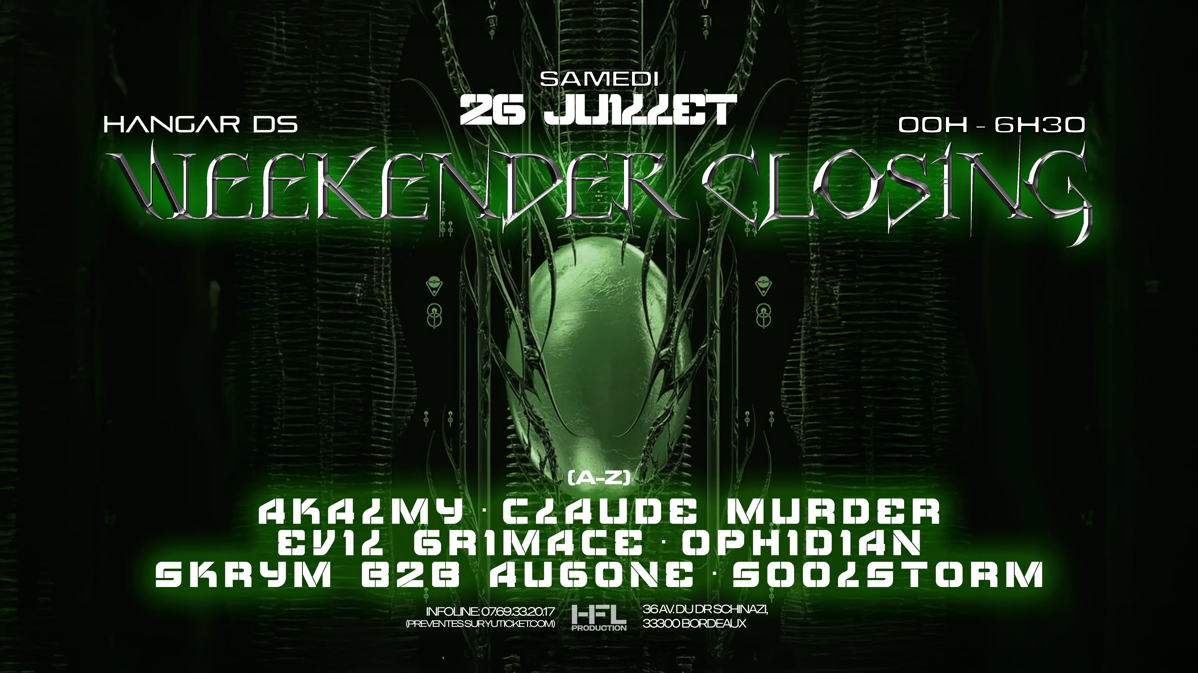 Weekender Closing  W/ Evil Grimace / Ophidian / Skrym ...