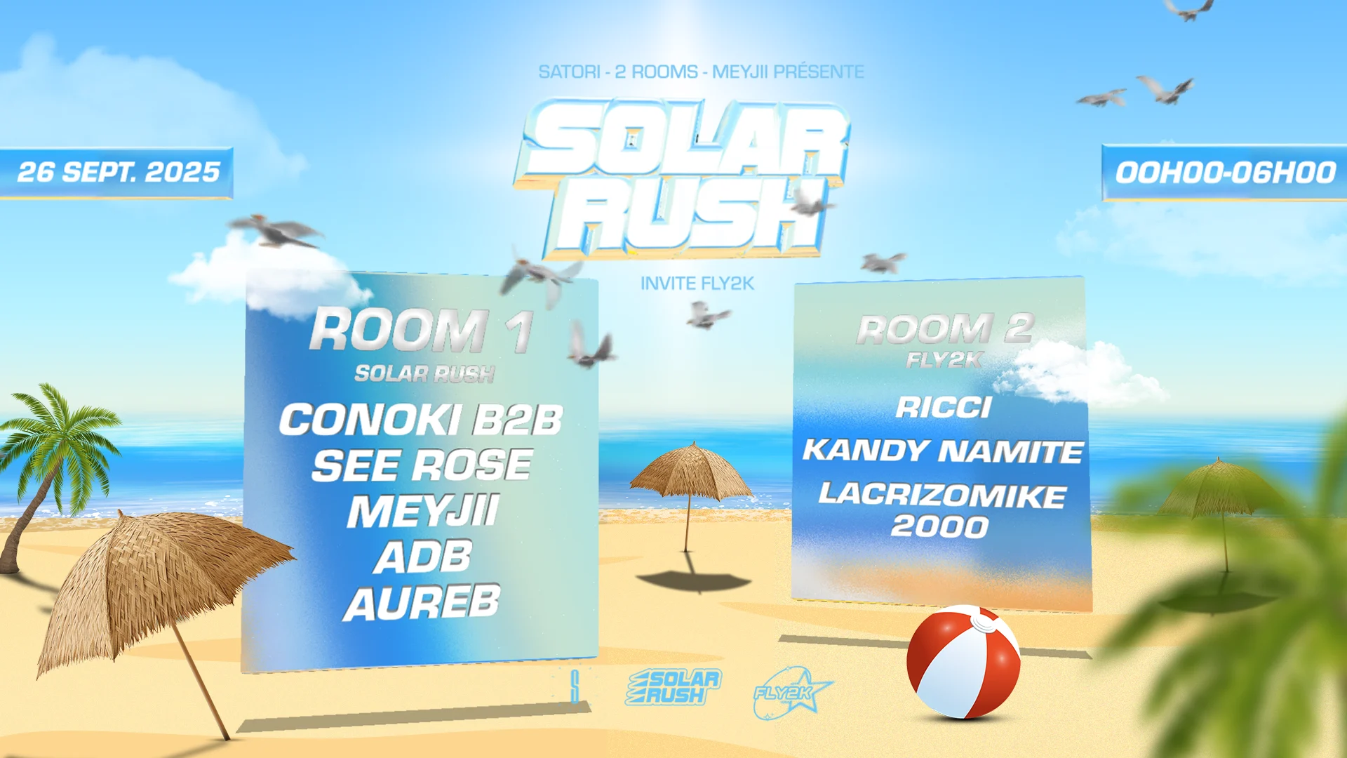 Solar Rush X Satori Club 2 Room's -- Adb - Fly2k & More