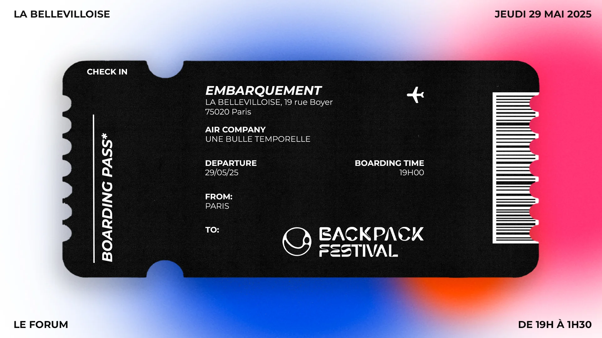 Embarquement - Backpack Festival