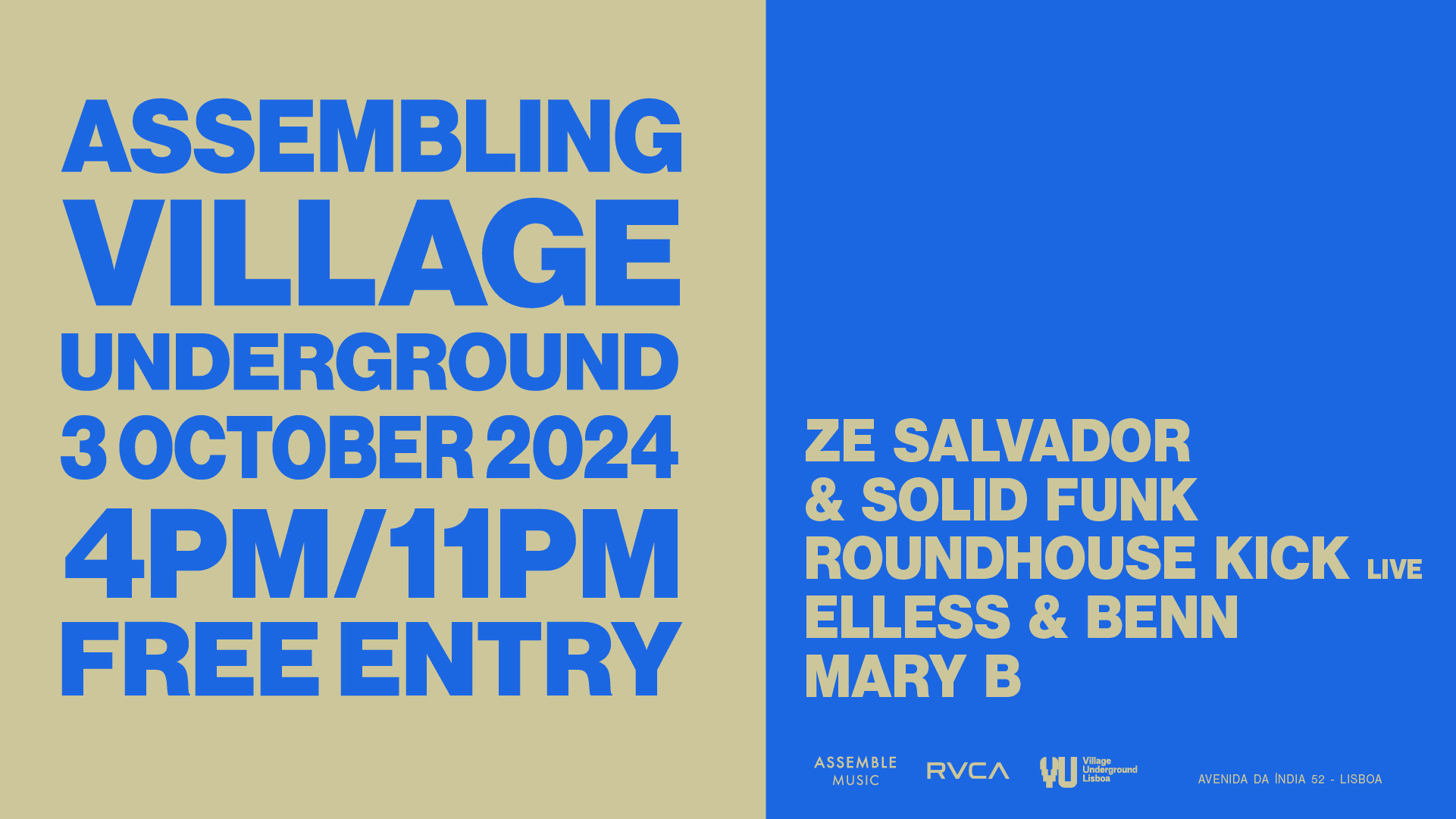 Assembling Village Underground | Thu 3 Oct • Free Entry
