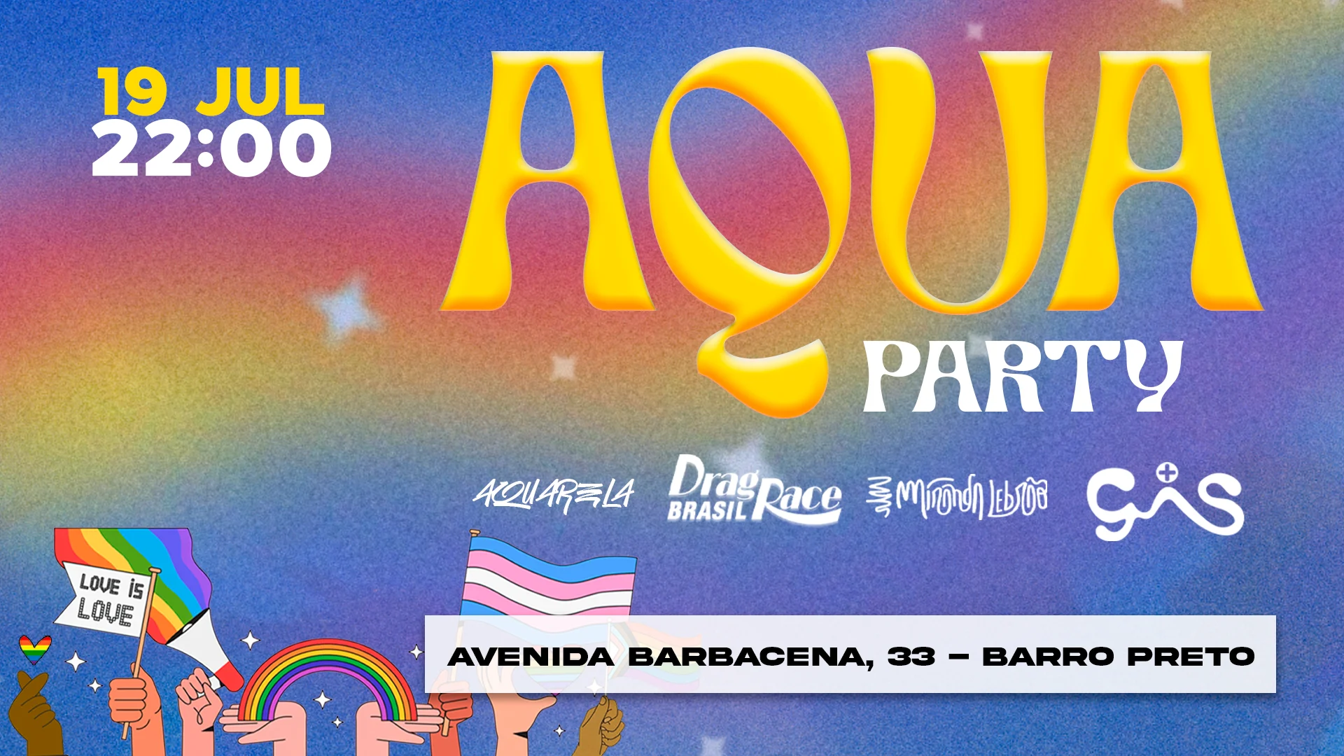 Aqua Party Pride - Edição Pré-Parada Lgbtqiapn+ De Bh