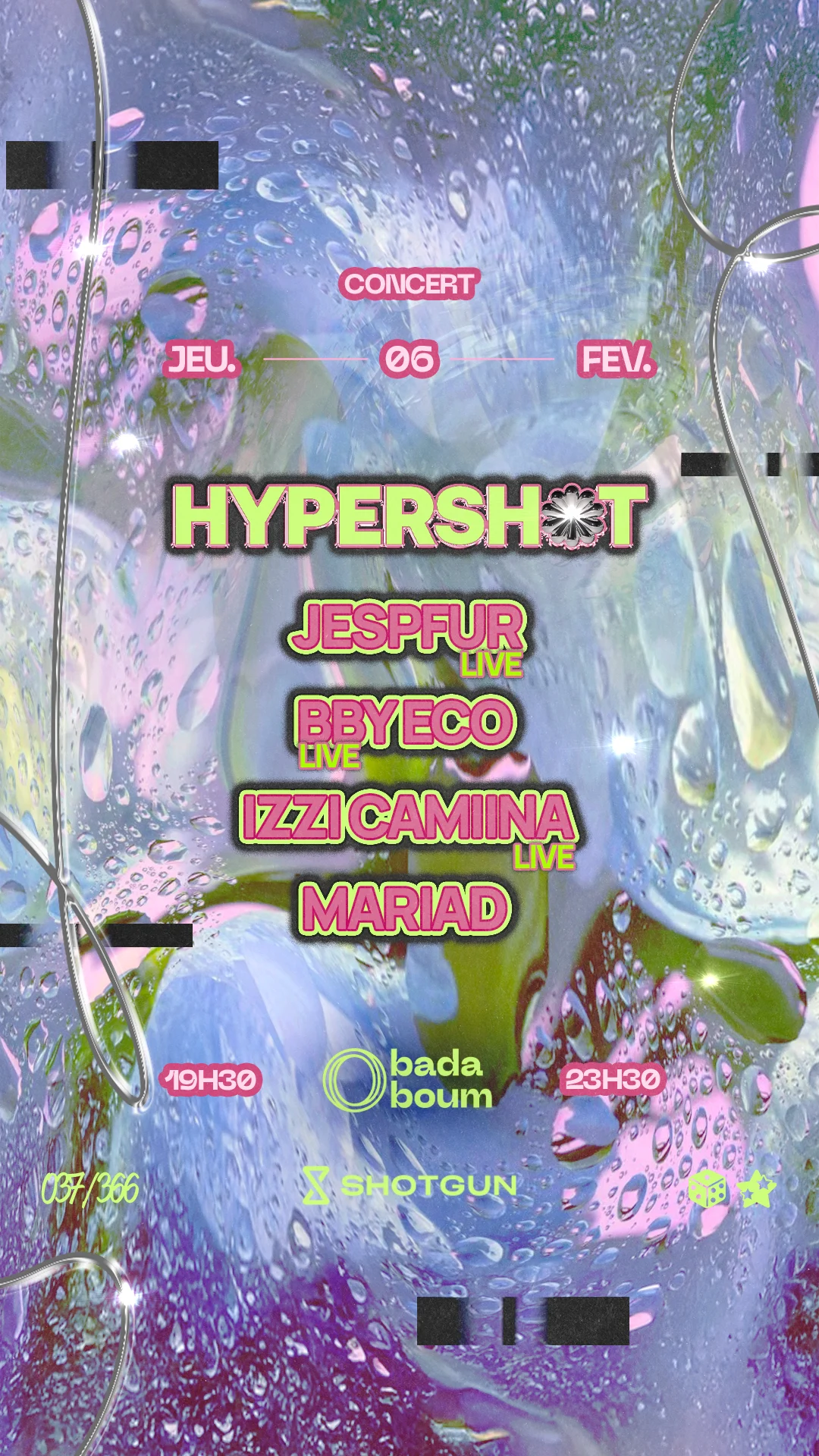 Hypershot — Jespfur (+) Bby Eco (+) Izzy Camina (+) Mariad