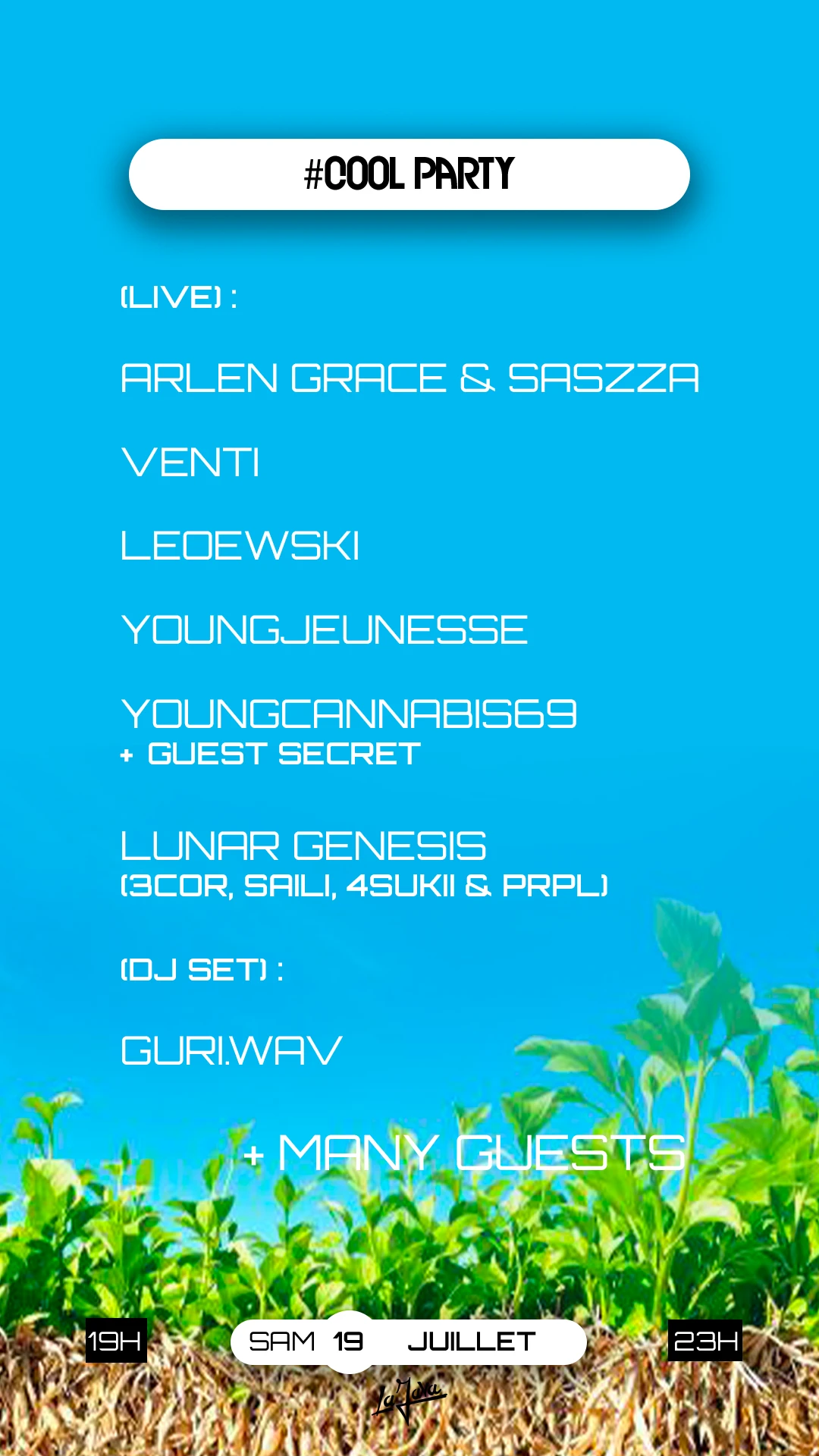 #Cool Party : Arlen Grace (Live) + Saszza,Venti & More