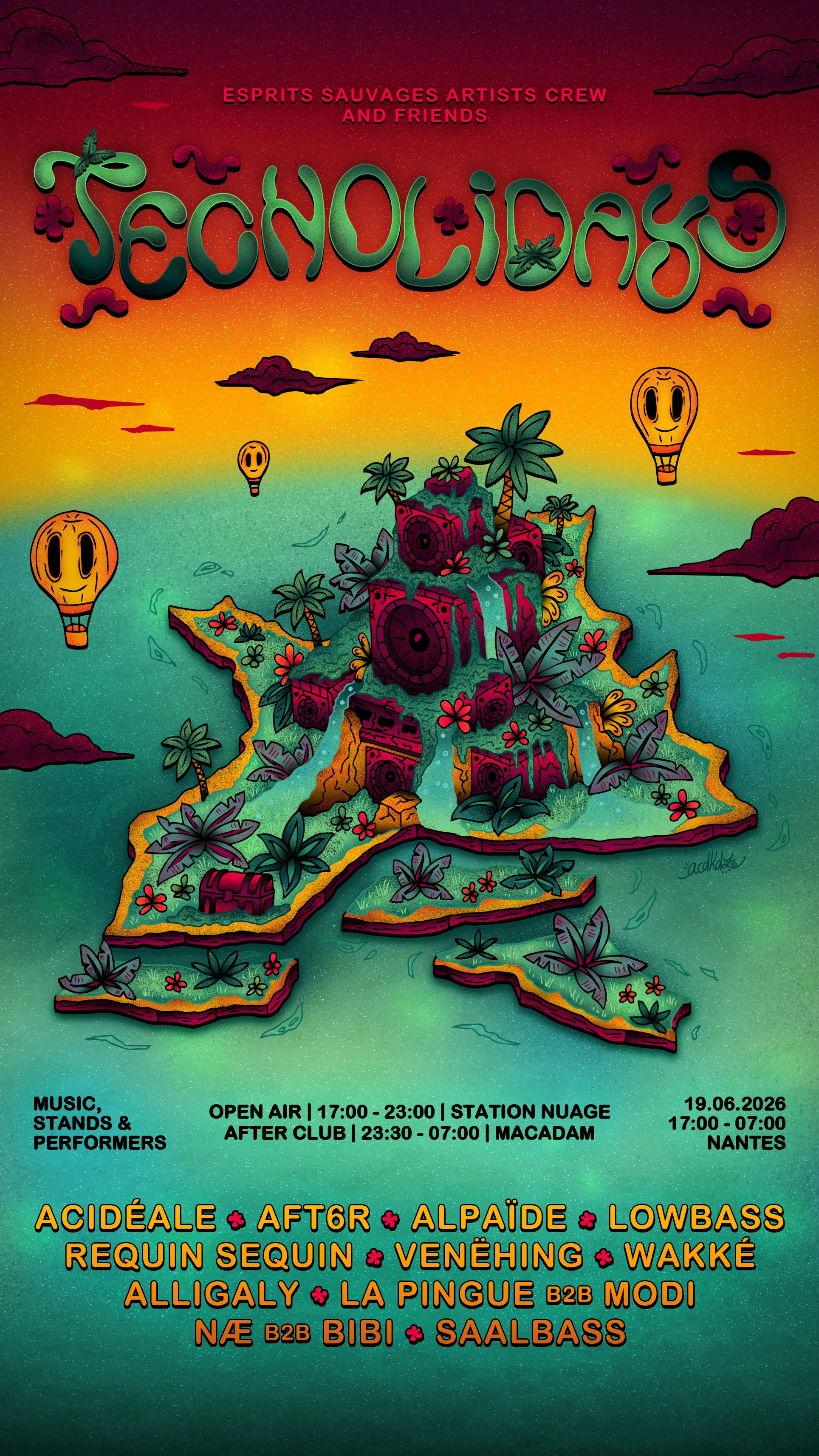 Techolidays - Open Air+Club - Esprits Sauvages Crew+Friends