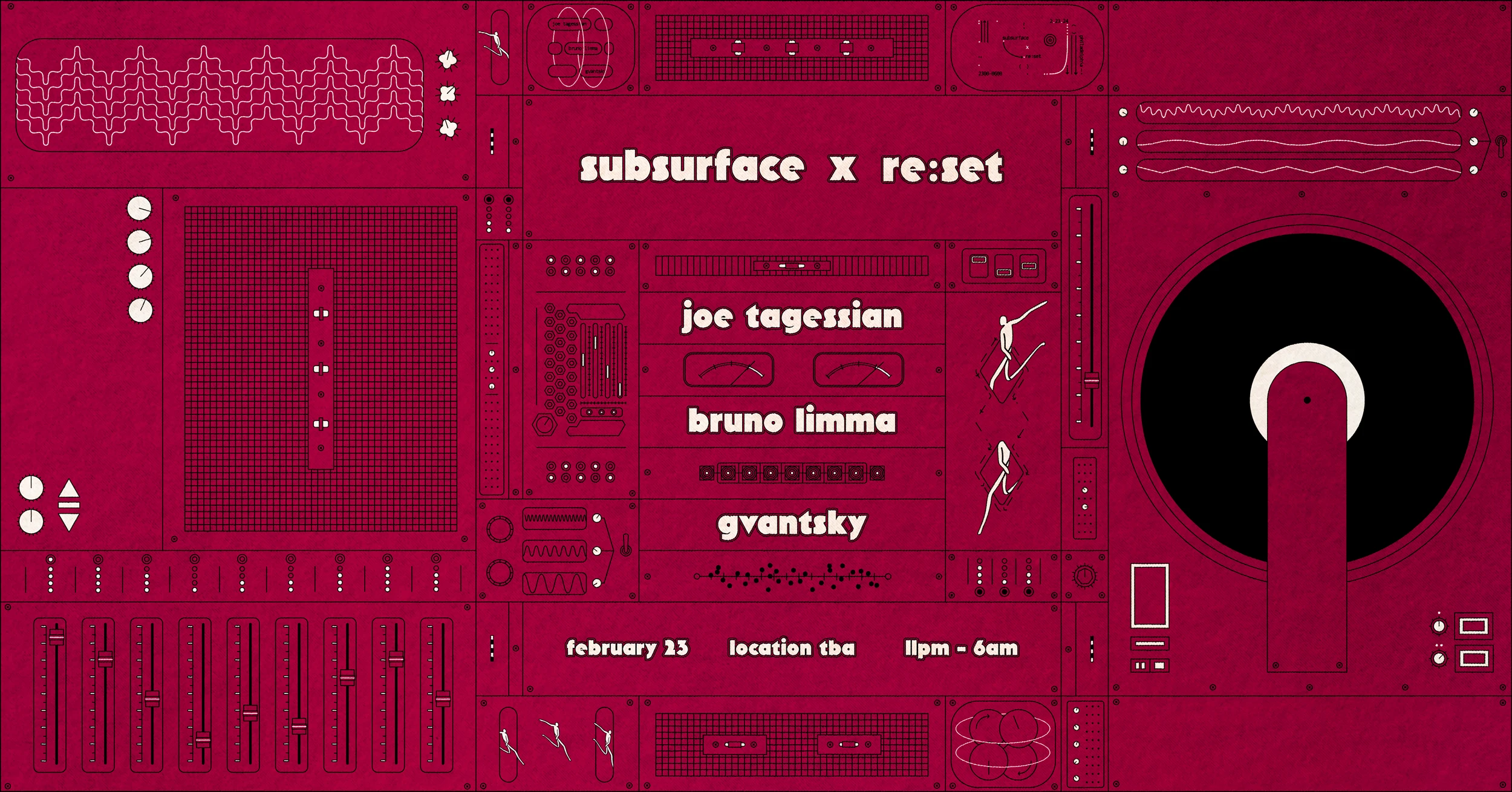 Subsurface X Re:Set W/ Bruno Limma, Joe Tagessian, Gvantsky