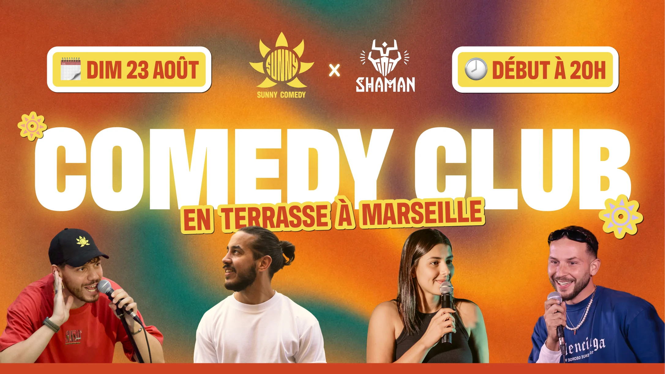 Sunny Comedy Club X Shaman - Stand-Up En Plein Air - Limité