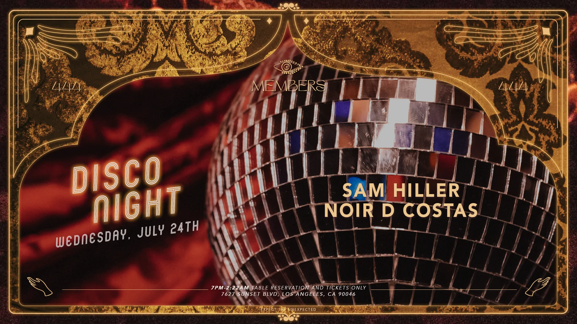 Disco Night : Sam Hiller & Noir D Costas