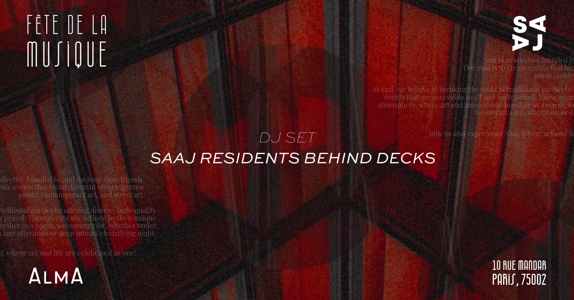 Fête De La Musique - Saaj Behind Decks