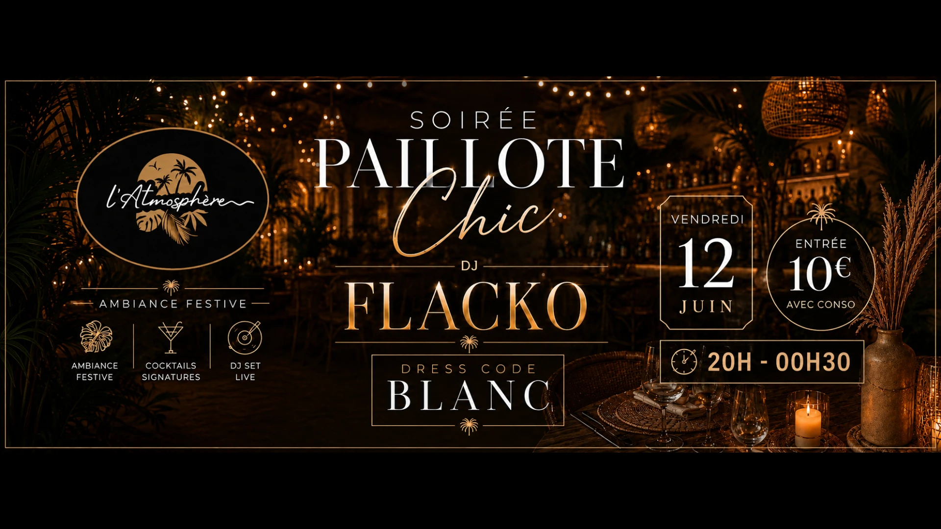 Soirée Paillote Chic
