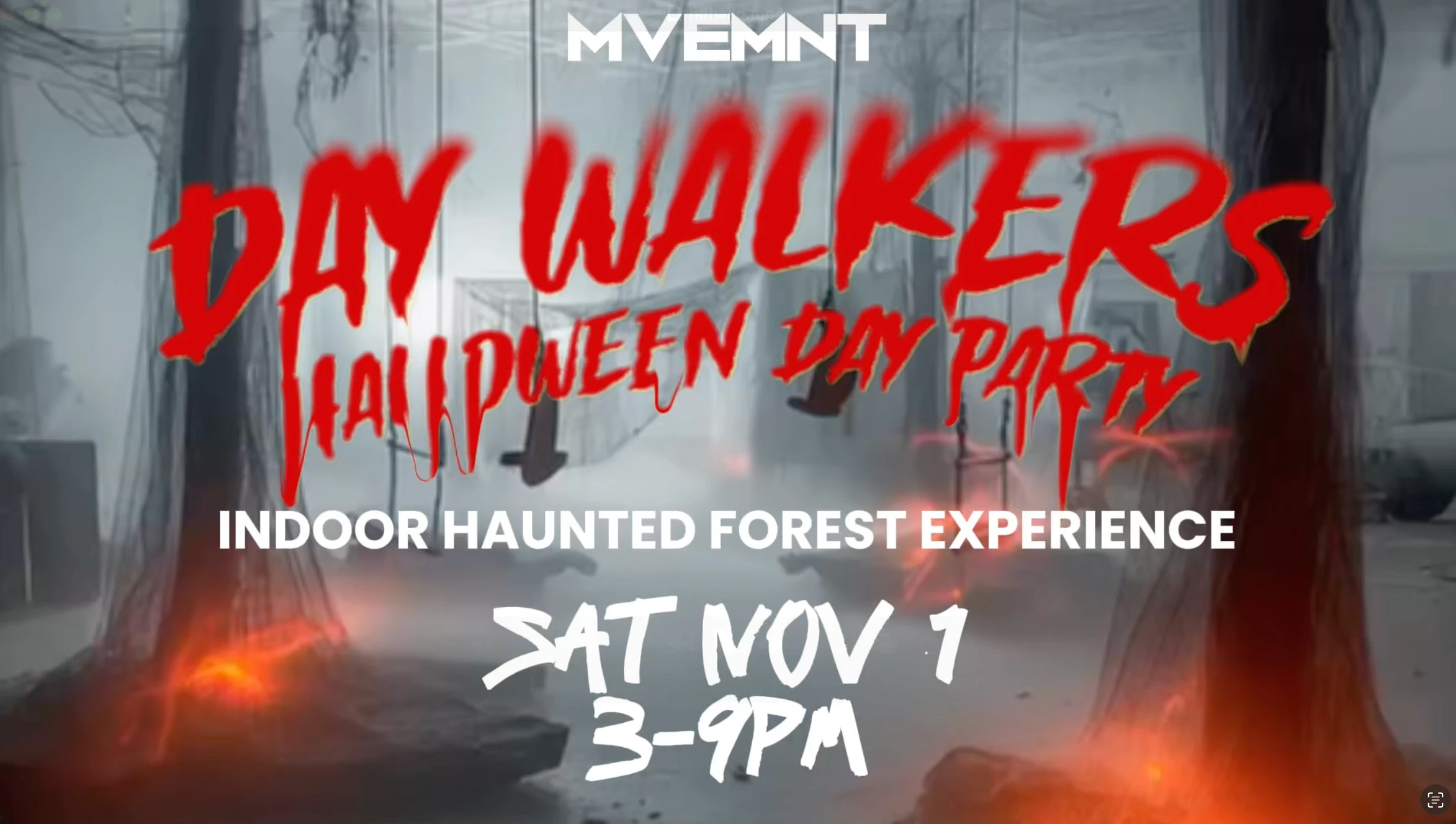 Daywalkers: An Indoor Haunted Forest Halloween Party