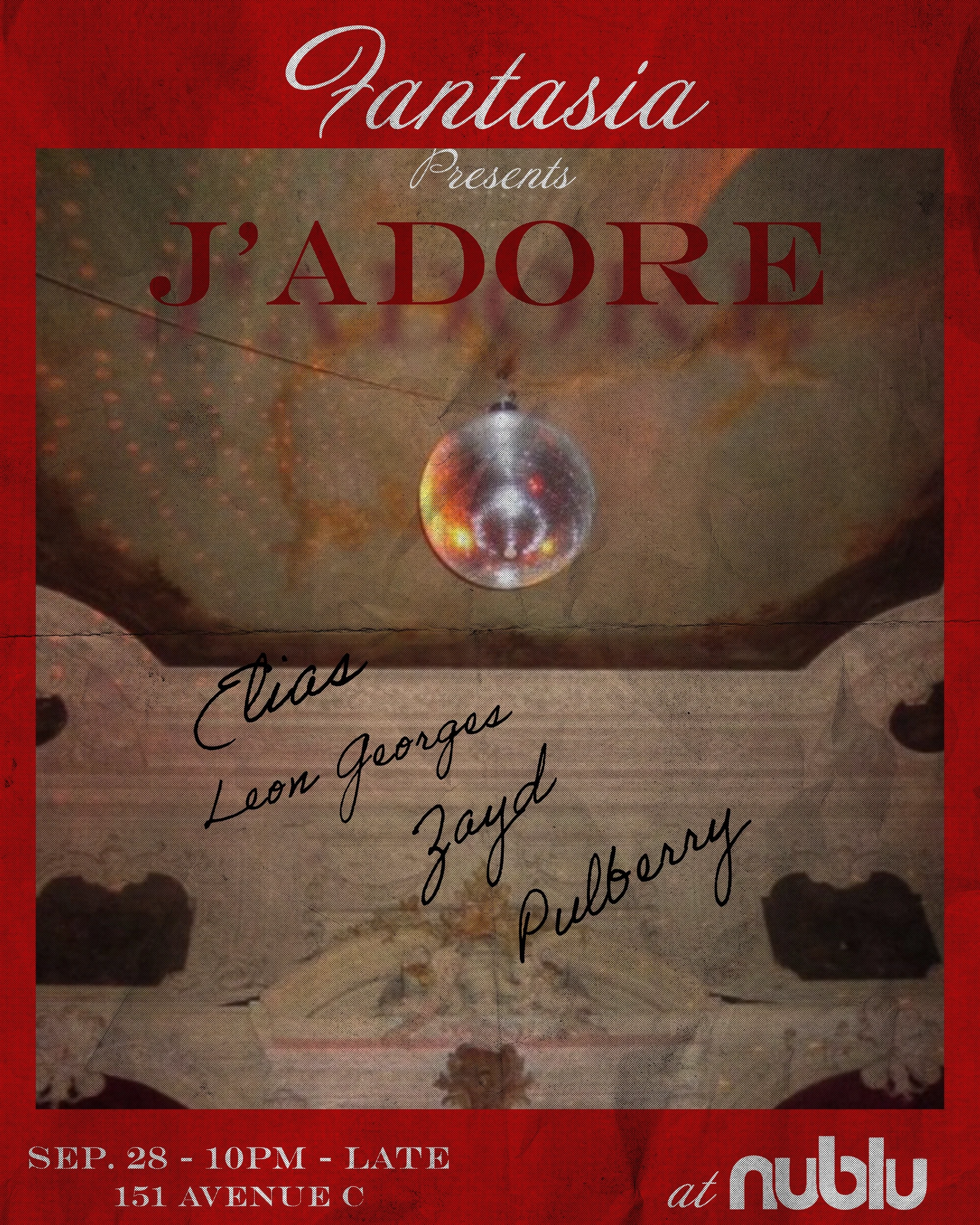 Fantasia Presents: "J'adore" A Night Of French Disco House