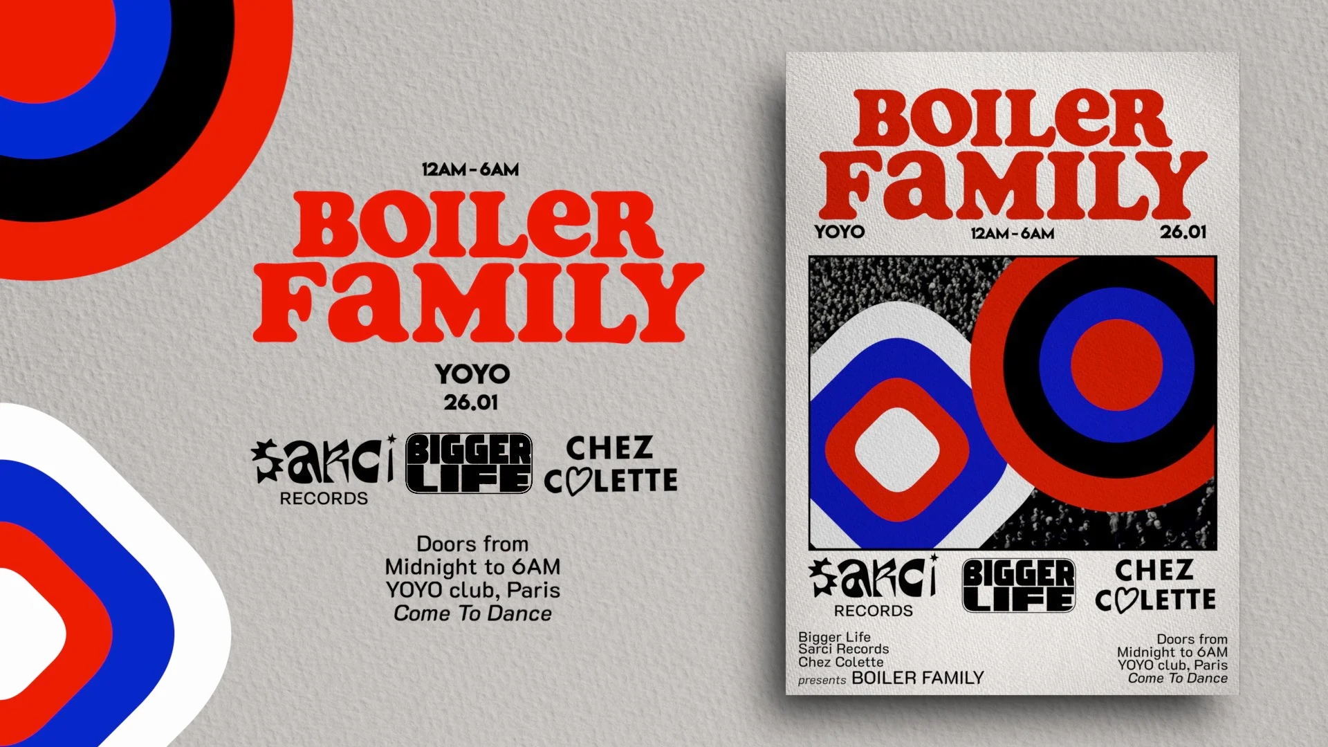 Boiler Family By Bigger Life, Sarci Records & Chez Colette